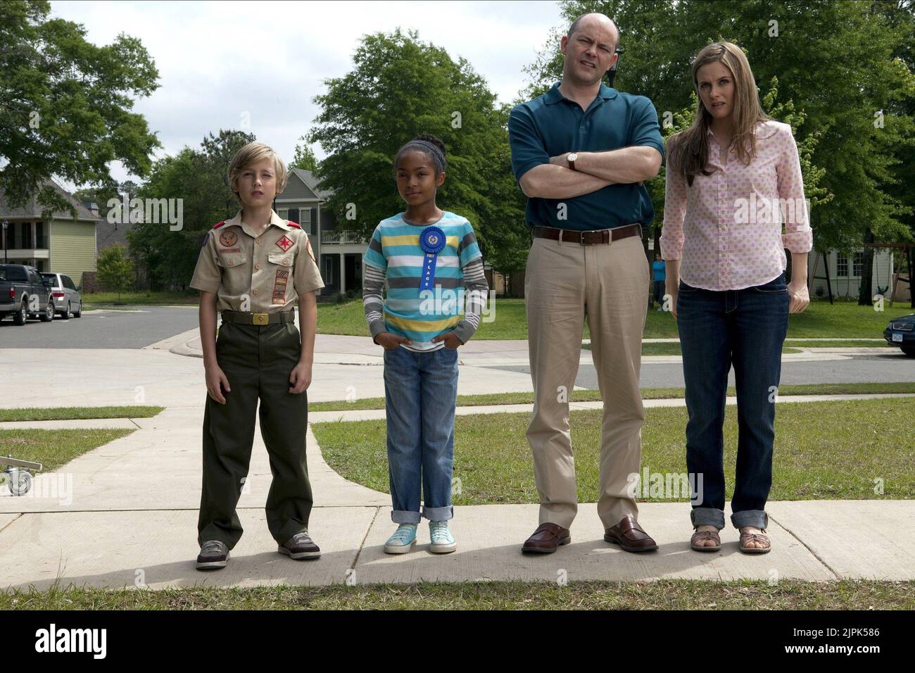 BRETT HILL, YARA SHAHIDI, Rob Corddry, Alicia Silverstone, beurre, 2011 Banque D'Images