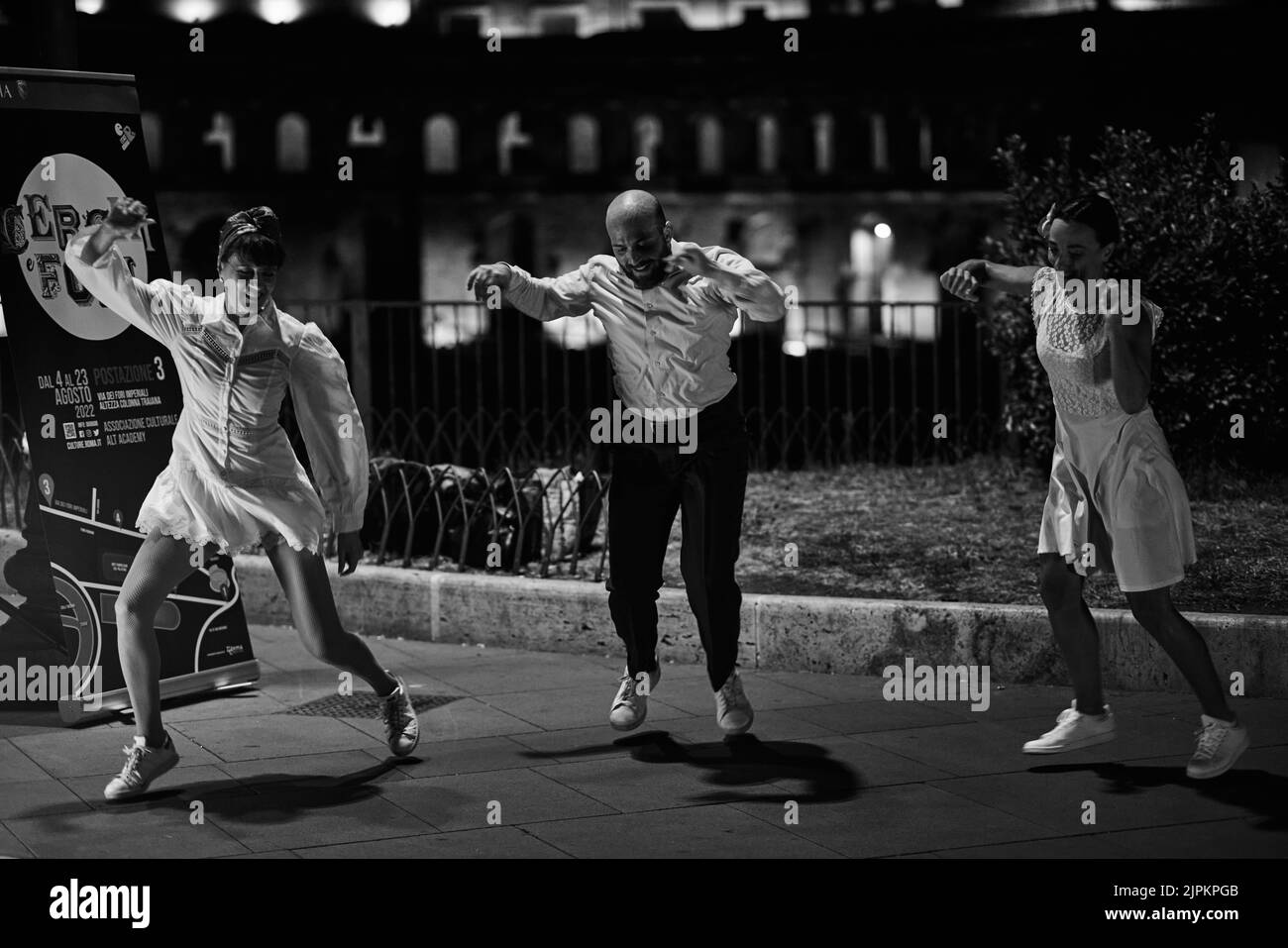 Danseurs de rue à Rome, Italie Banque D'Images