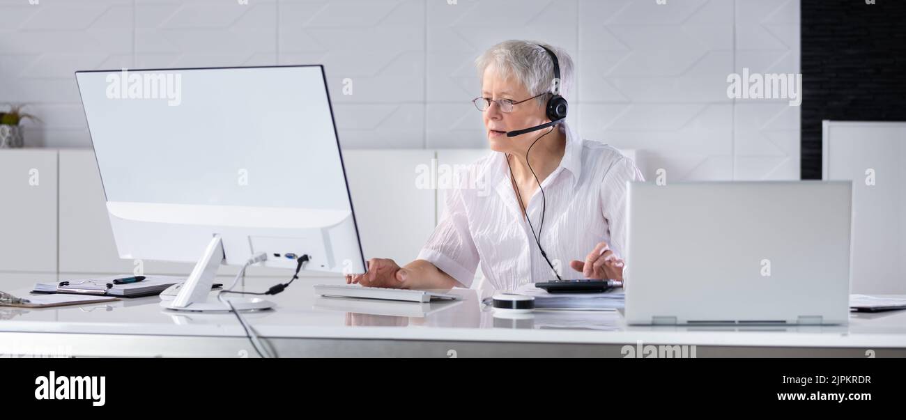 Séminaire en ligne sur la formation virtuelle sur ordinateur Banque D'Images