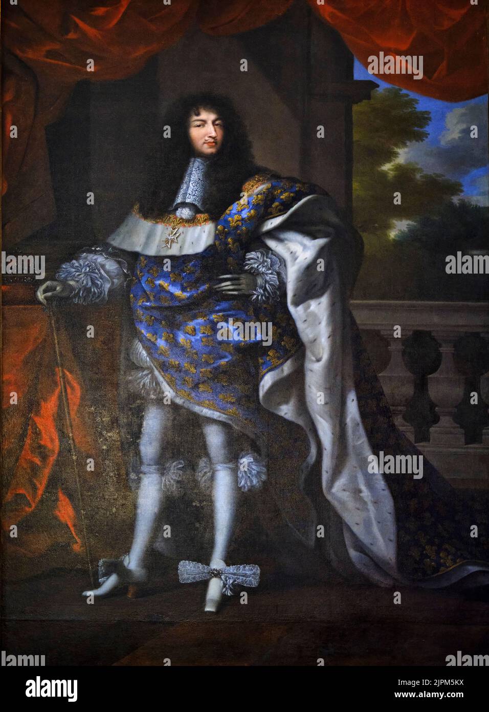 France, Loir-et-cher (41), Vallée de la Loire classée au patrimoine mondial de l'UNESCO, Chambord, Château de Chambord, Louis XIV par Jean Nocret, 1667 Banque D'Images
