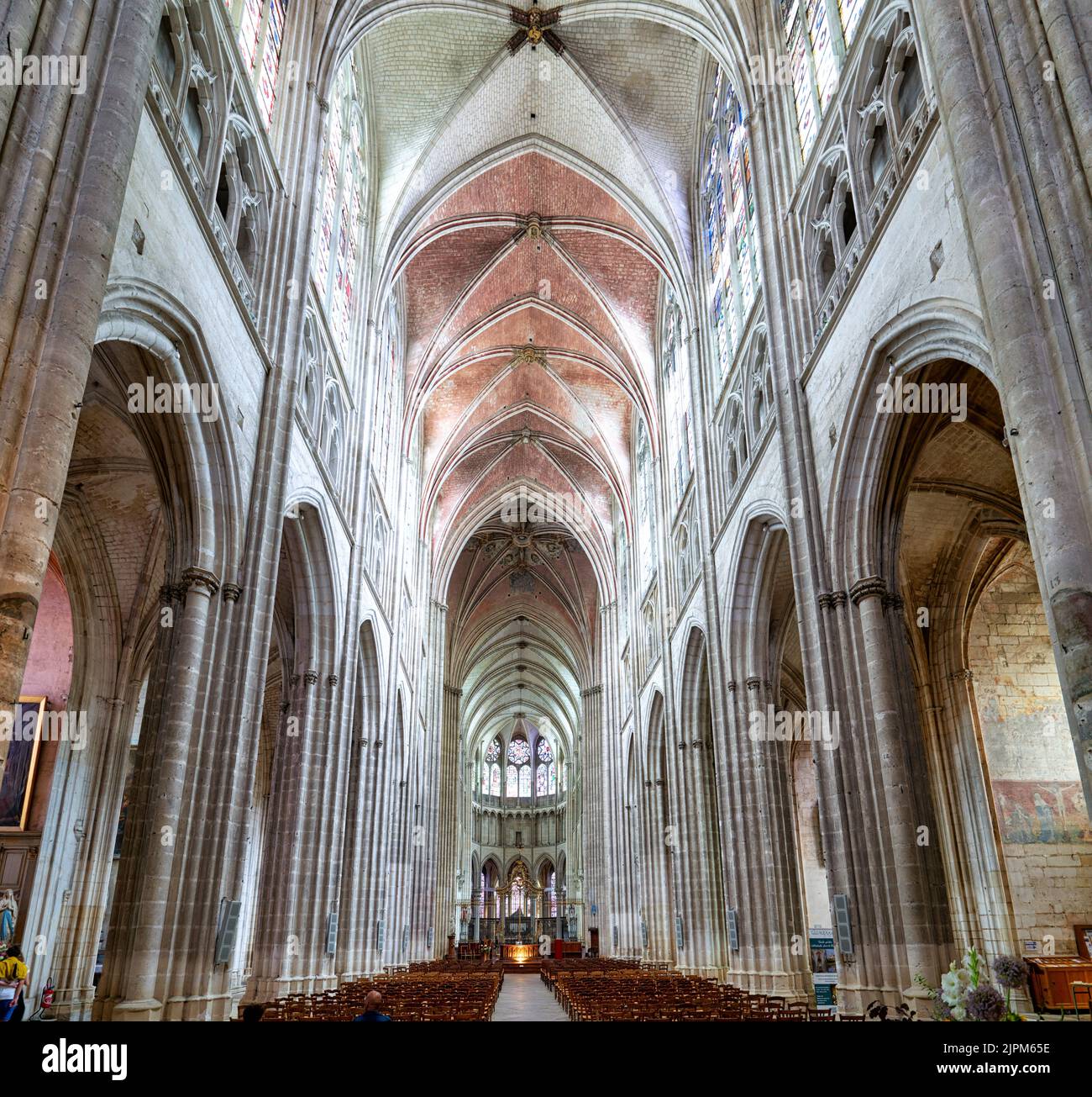 Cathédrale Saint Etienne d'Auxerre. Bourgogne France. Banque D'Images