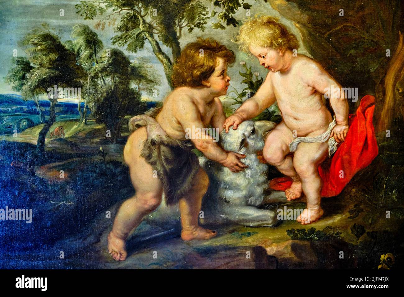 France, Indre et Loire, Vallée de la Loire, Château de Chenonceau classé Patrimoine mondial par l'UNESCO, l'enfant Jésus et Saint Jean, Peter-Paul Rubens Banque D'Images