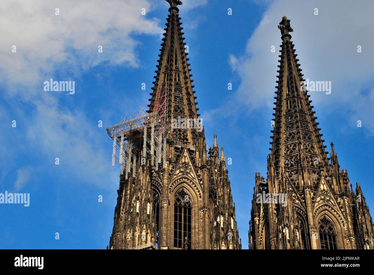 Façade ouest, la cathédrale de Cologne, Cologne, Rhénanie du Nord-Westphalie, Allemagne Banque D'Images