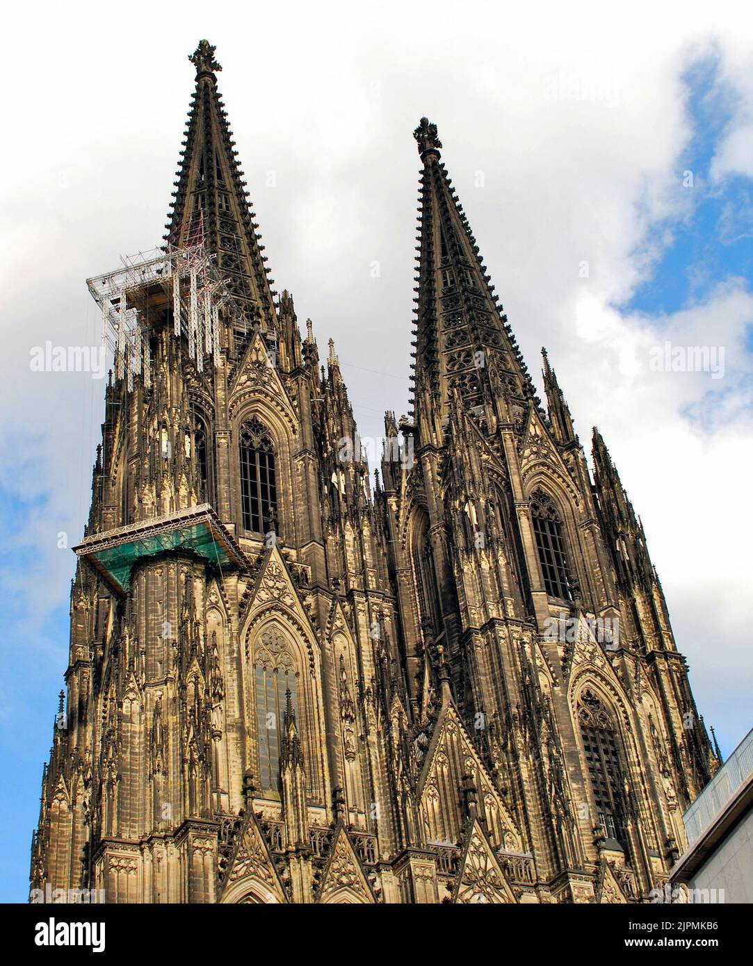Façade ouest, la cathédrale de Cologne, Cologne, Rhénanie du Nord-Westphalie, Allemagne Banque D'Images