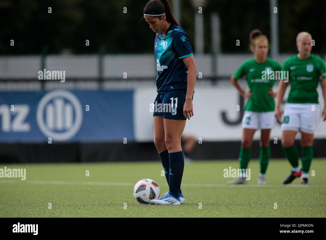 Vinovo, Italie. 18th août 2022. Danyelle Helena Da Silva Lima de fc qiryat pendant le match Tallin FC Flora et FC qiryat lors du premier tour de qualification de la Ligue des champions de l'UEFA Womenâ&#X80;&#x99;s sur 18 août 2022 au terrain d'entraînement de Juventus, Turin, Italie. Photo Nderim Kaceli crédit: Agence de photo indépendante/Alamy Live News Banque D'Images