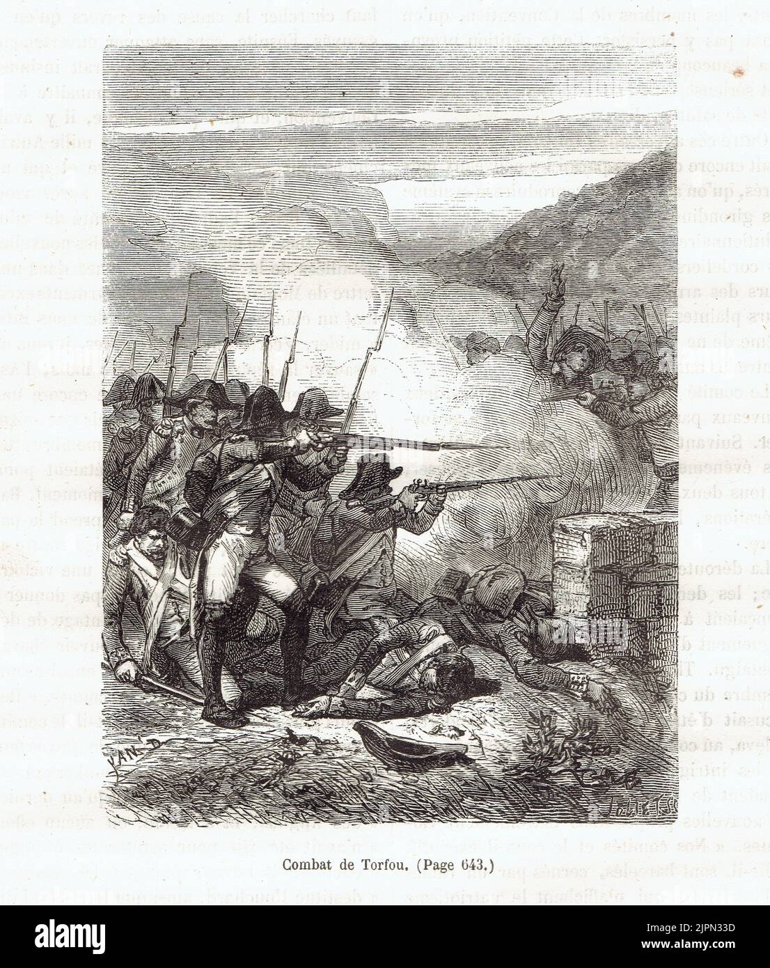 La bataille de Torfou ou ou bataille de Torfou-Tiffauges, 19 septembre 1793, est une bataille de la première guerre de Vendée Banque D'Images