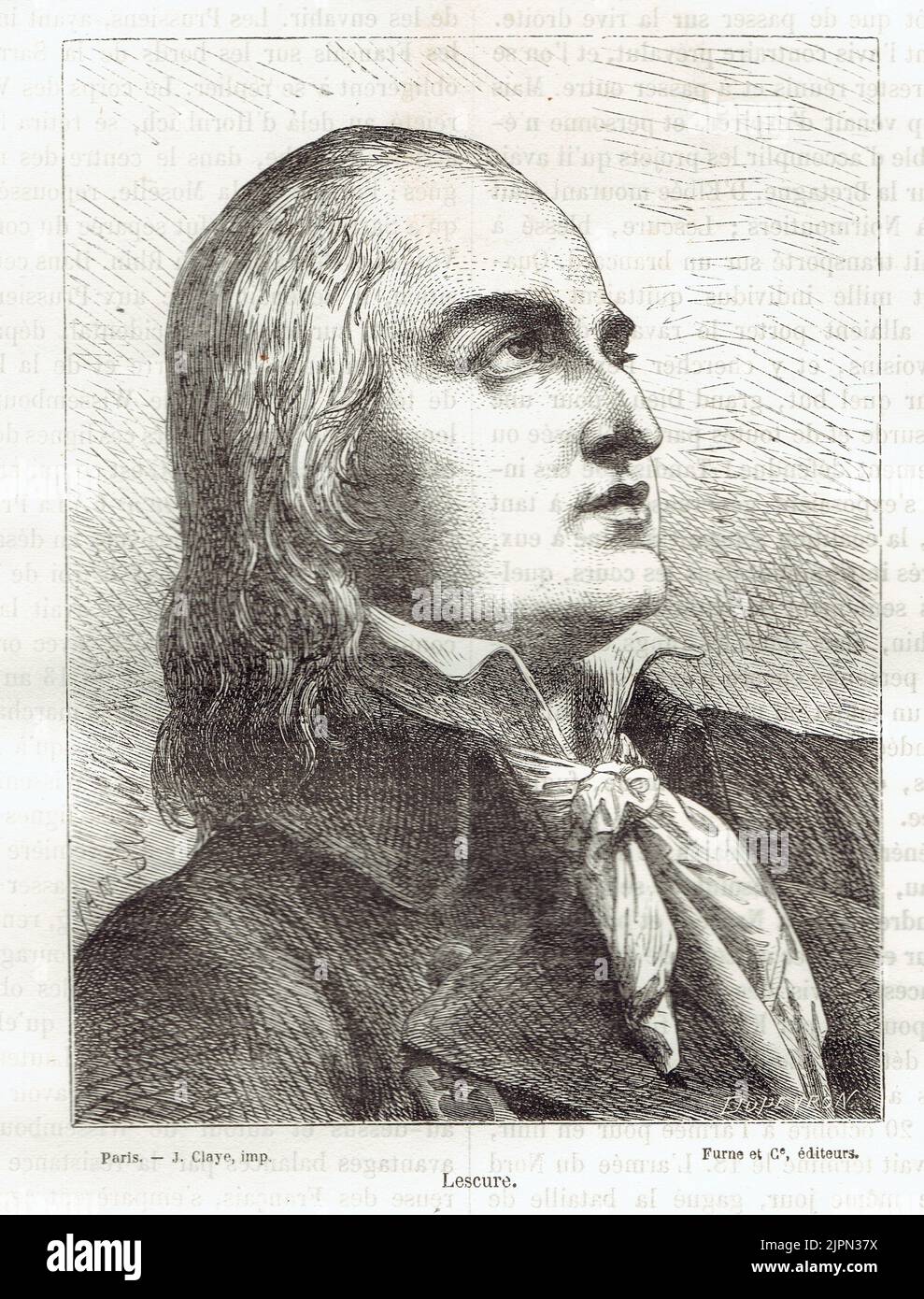 Louis-Marie de Salgues, marquis de Lescure, général royaliste vendéen Banque D'Images