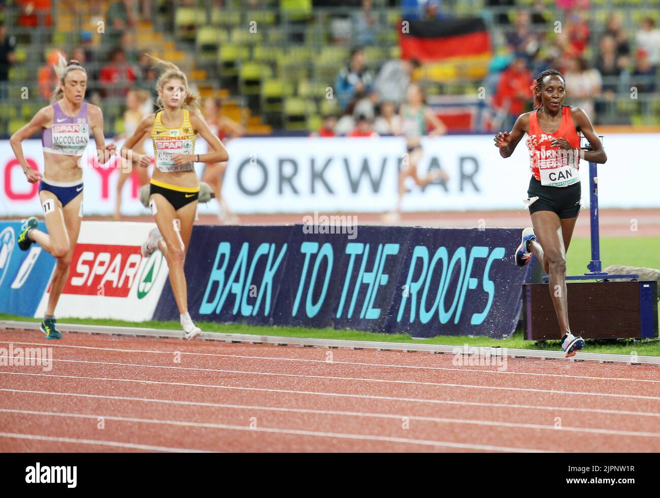 Yasemin CAN de Turquie Médaille d'argent pendant l'Athlétisme, féminin 5000m aux Championnats d'Europe Munich 2022 sur 18 août 2022 à Munich, Allemagne - photo: Laurent Lairys/DPPI/LiveMedia Banque D'Images