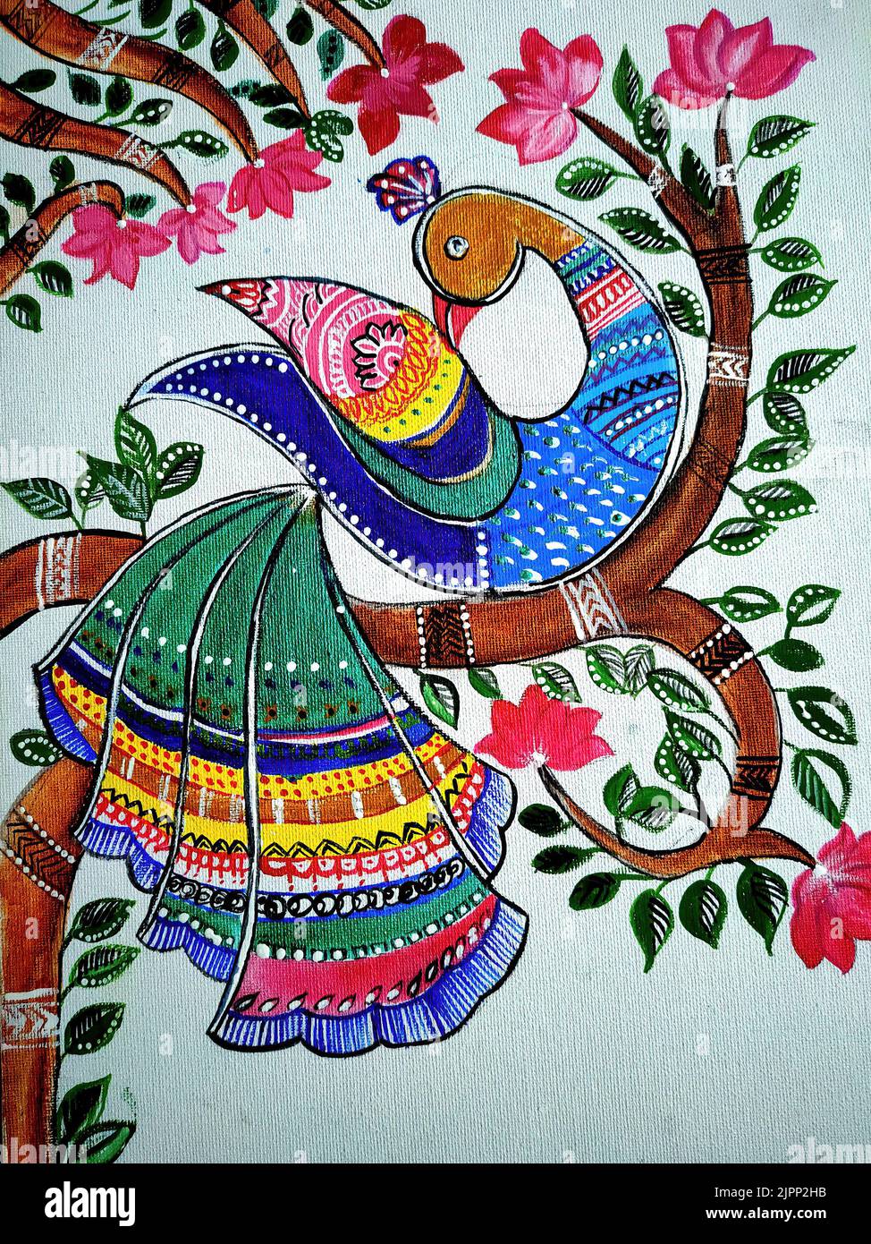 Peinture Peacock Banque D'Images