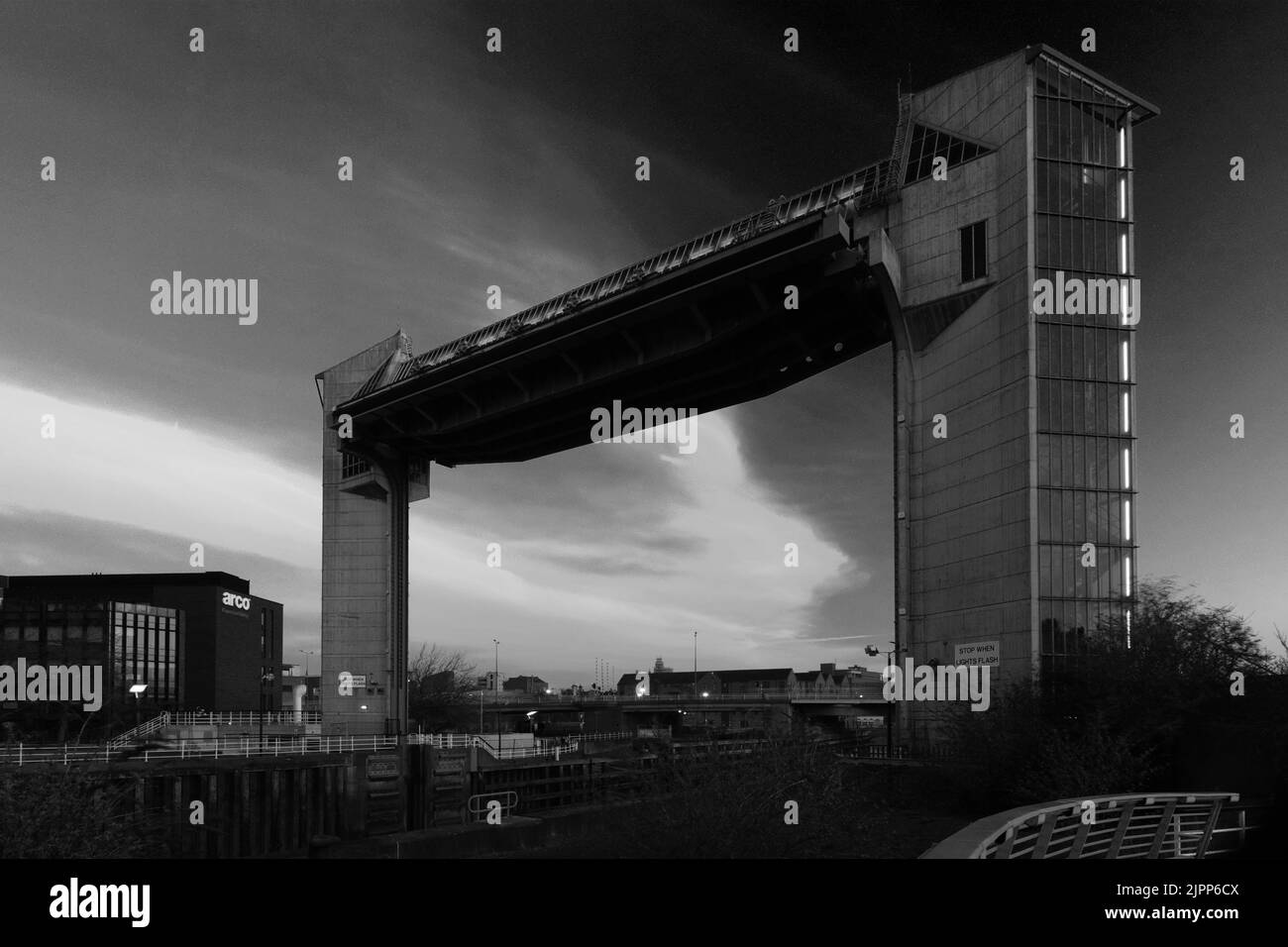 La barrière de marée de la rivière Hull, Kingston-upon-Hull, East Riding of Yorkshire, Humberside, Angleterre, Royaume-Uni Banque D'Images