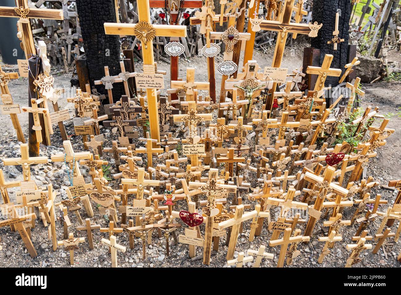 Site de pèlerinage de la colline des croix près de Šiauliai, Lituanie, les pays baltes, Europe Banque D'Images