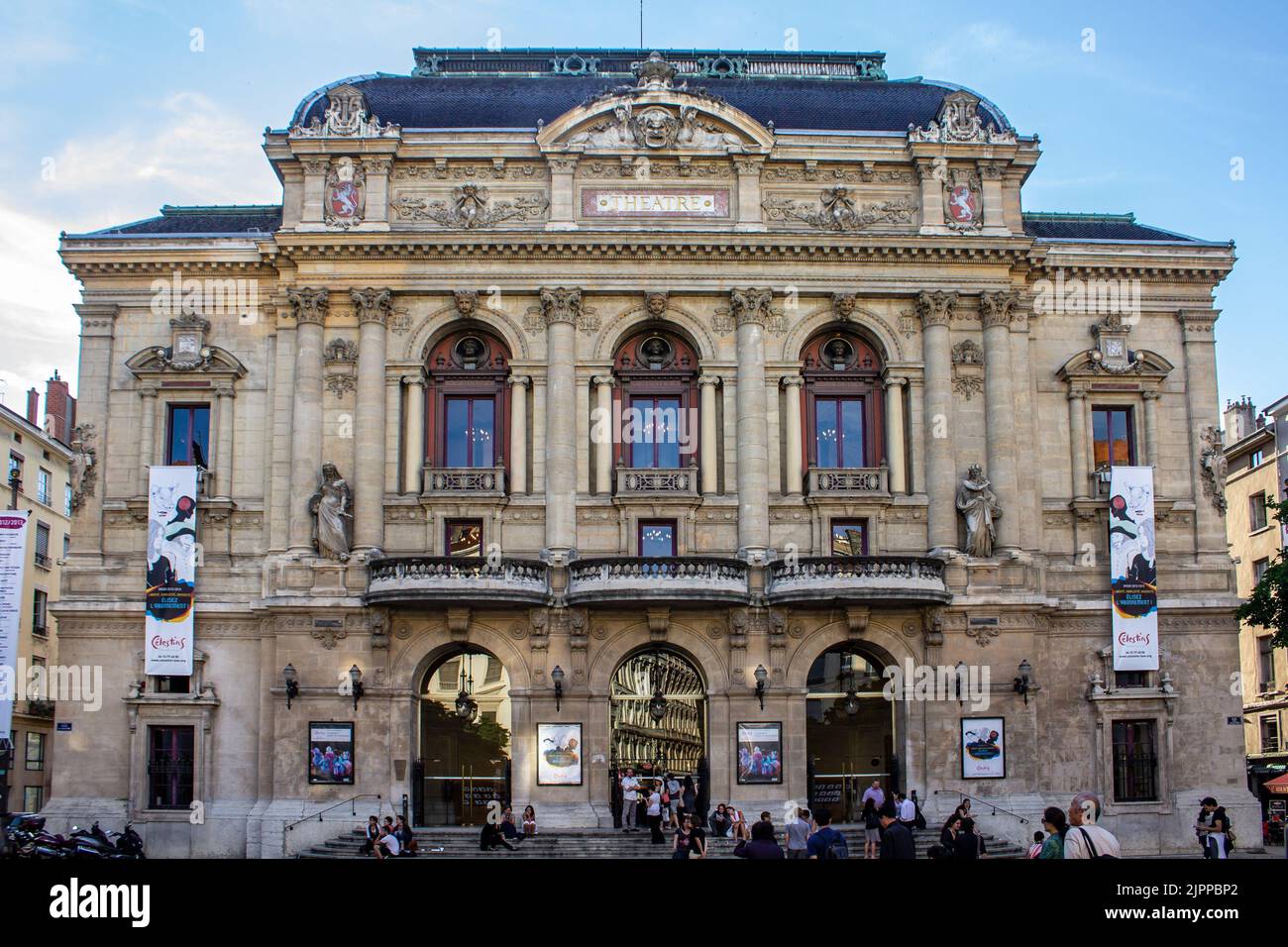 La façade du théâtre Celestins à Lyon, France Banque D'Images