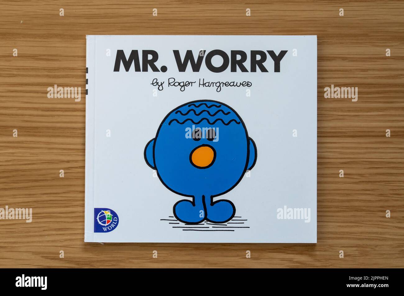 CHESTER, ROYAUME-UNI - JUILLET 31st 2022 : M. Worry, couverture de la série de livres de M. Men Banque D'Images