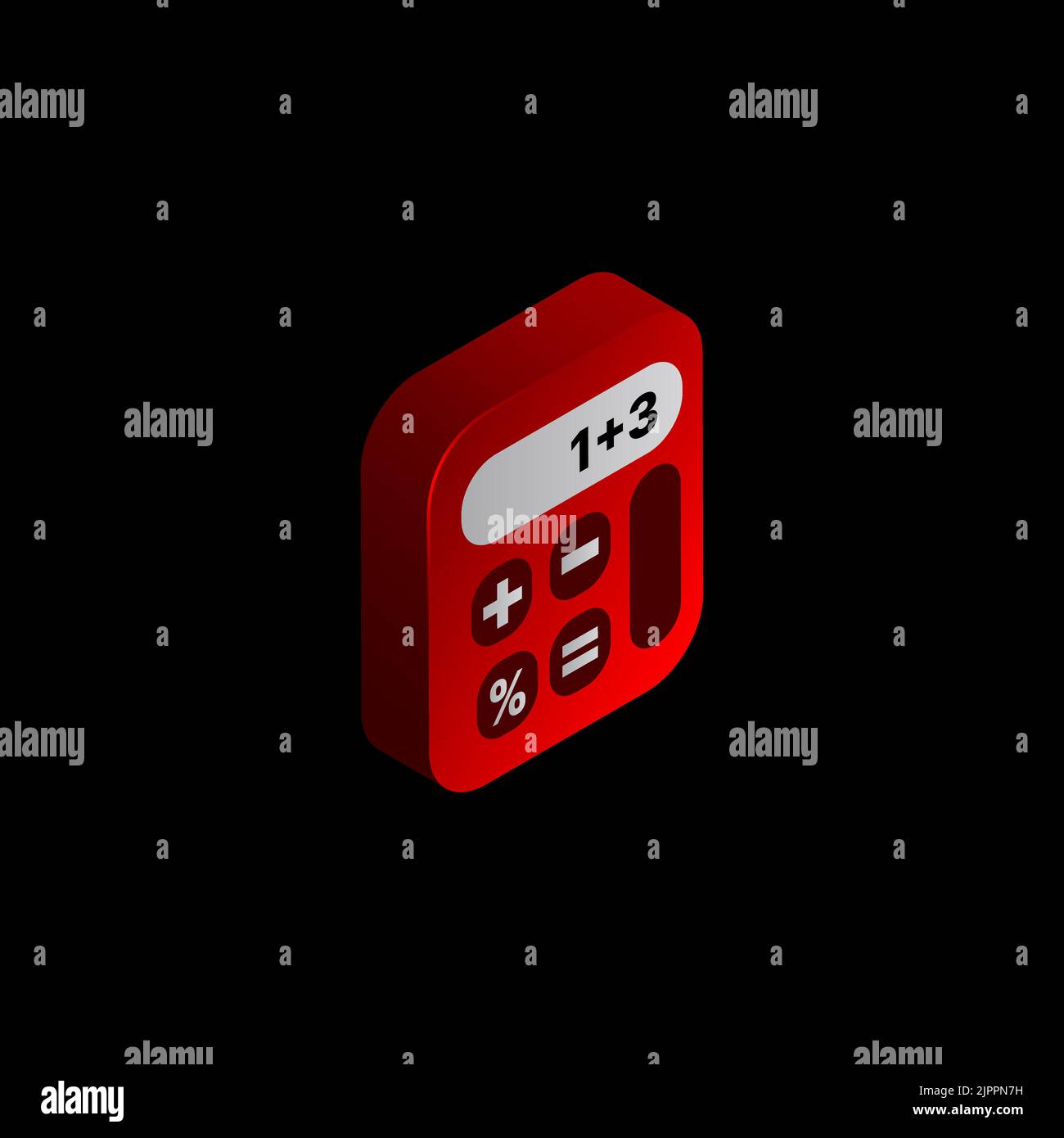 Calculateur rouge. Elément graphique isolé. Illustration vectorielle Illustration de Vecteur