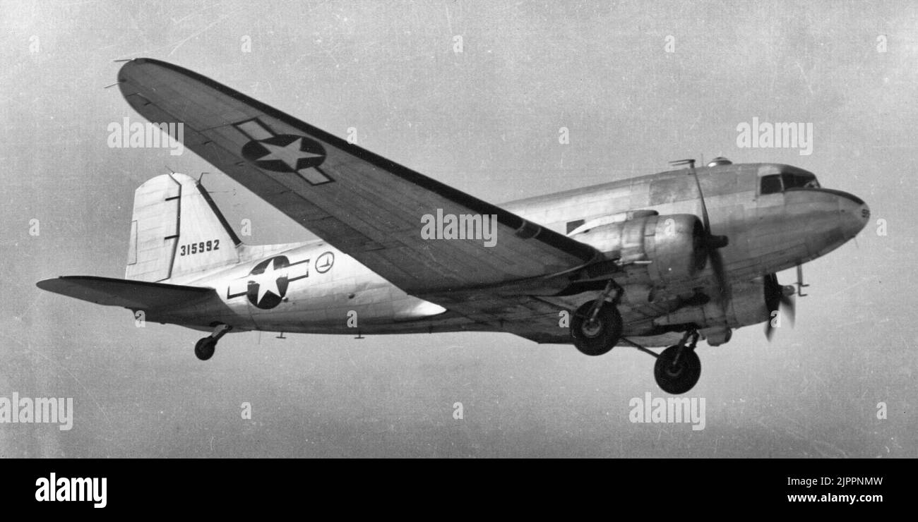 Douglas C-47 Skytrain du Commandement du transport aérien en 1940s Banque D'Images