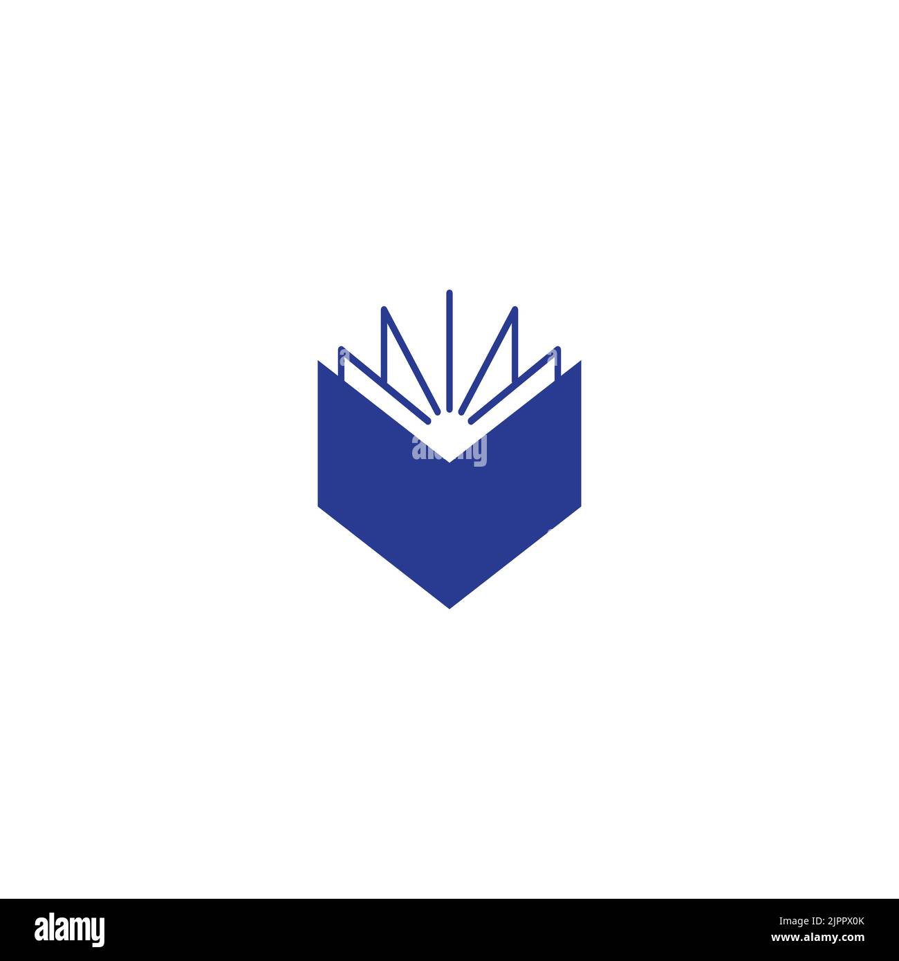 logo du livre, logo de la bibliothèque, symbole du livre éducatif Illustration de Vecteur