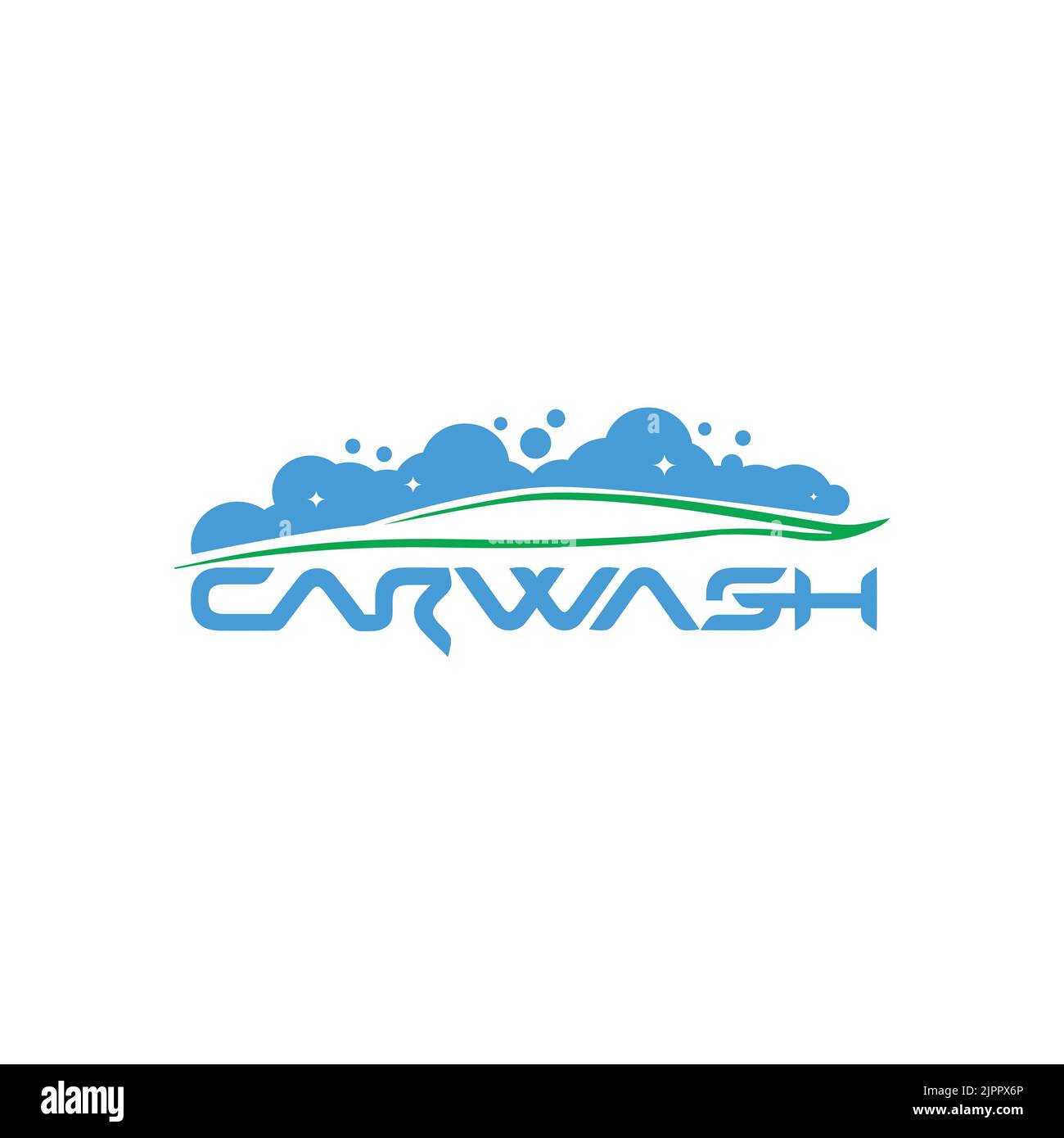 Modèle de logo de lavage de voiture Illustration de Vecteur