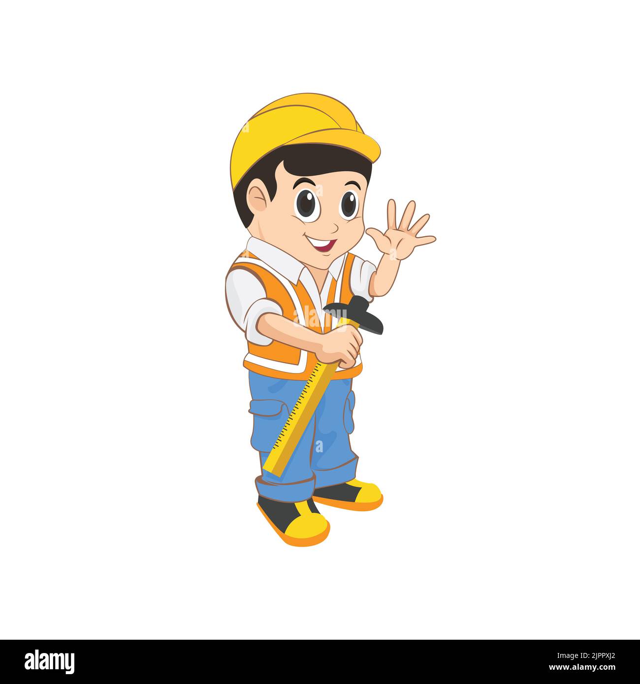 architecte, vecteur mascotte d'ingénieur civil Illustration de Vecteur