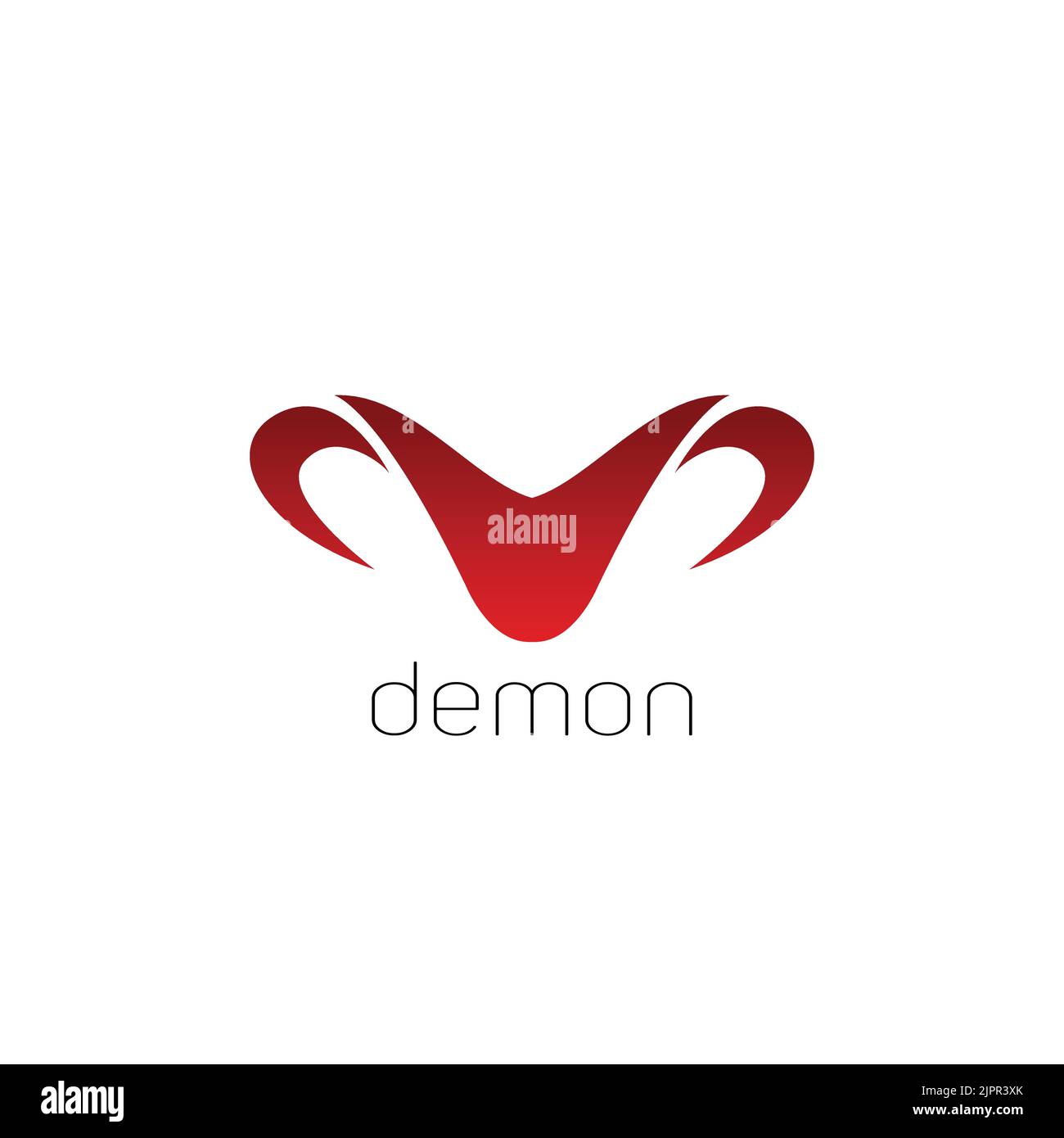 logo démon, vecteur de mascotte du diable, Illustration de Vecteur