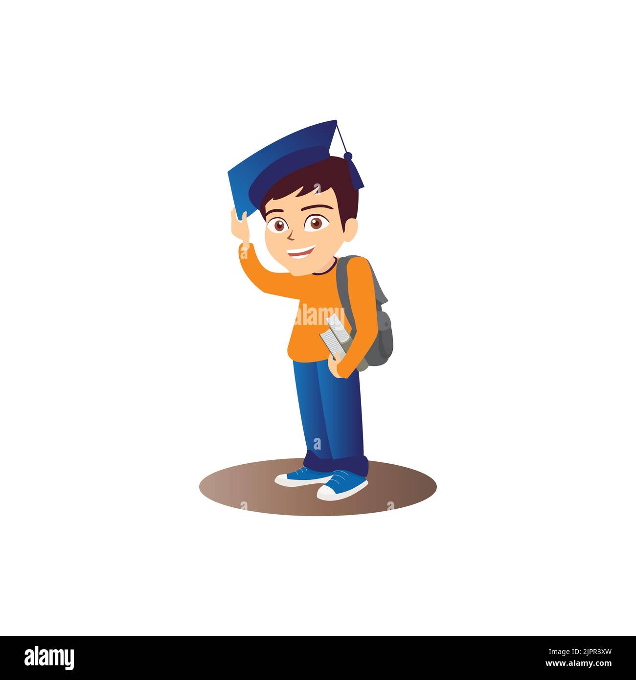 Logo de la mascotte d'éducation, logo de l'école, logo de l'université Illustration de Vecteur