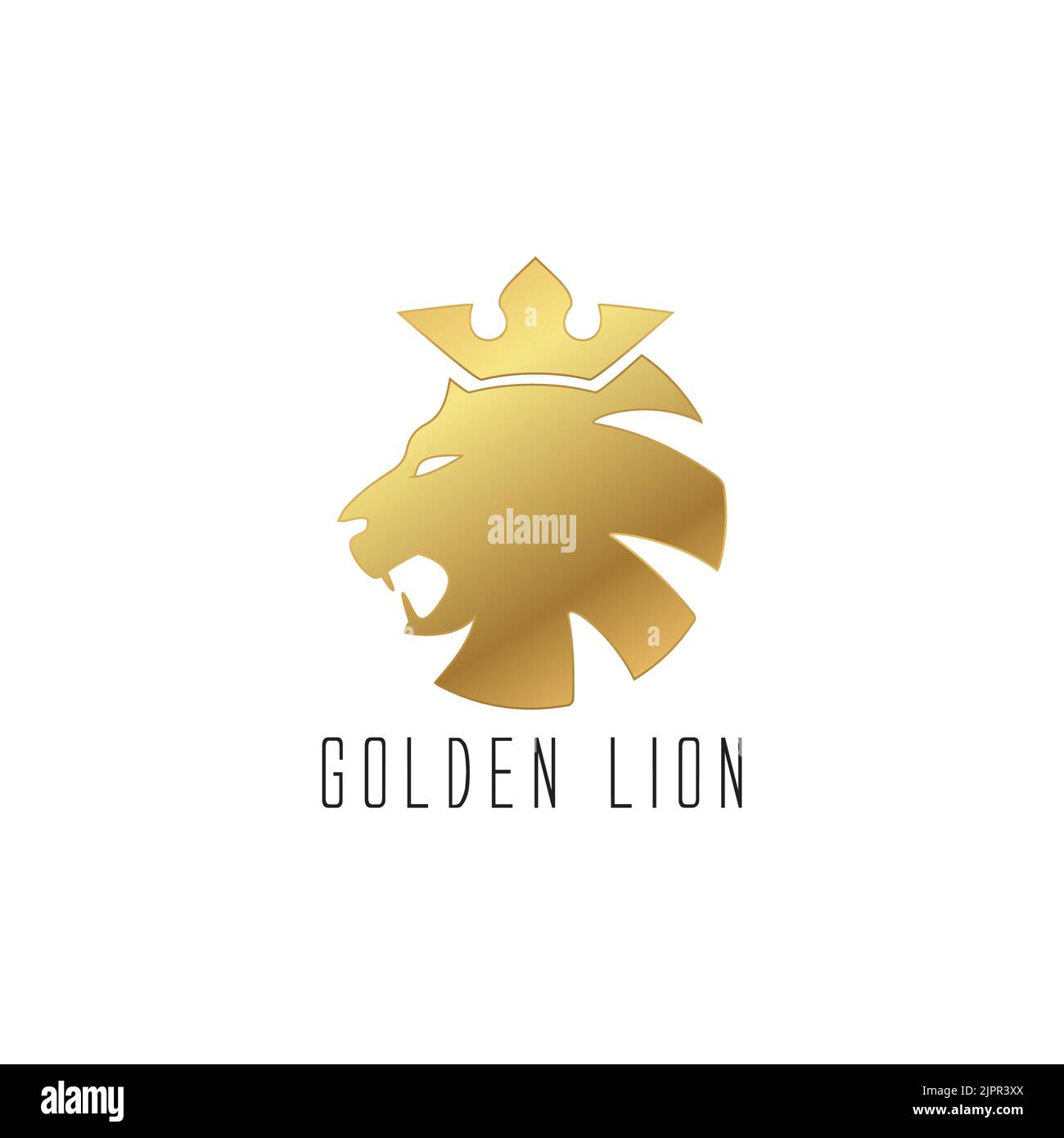 logo lion, symbole roi, animal, mascotte lion, visage, silhouette Illustration de Vecteur