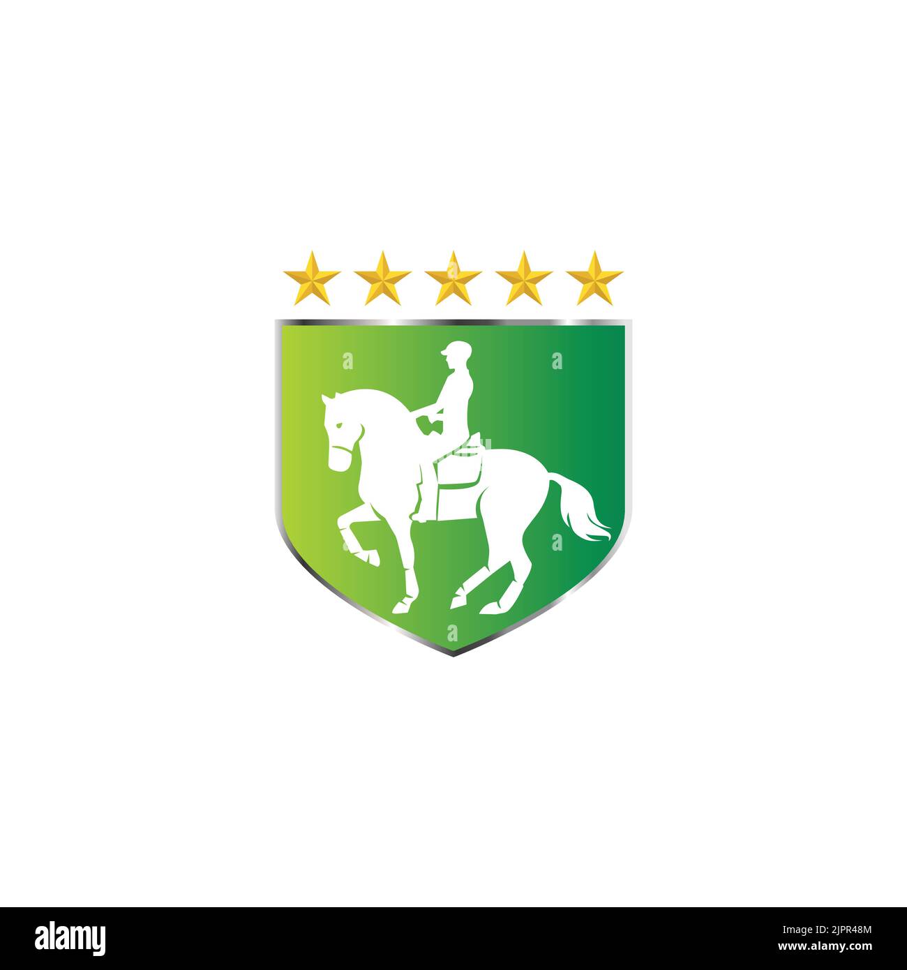 logo du club d'équitation emblème du cavalier Illustration de Vecteur