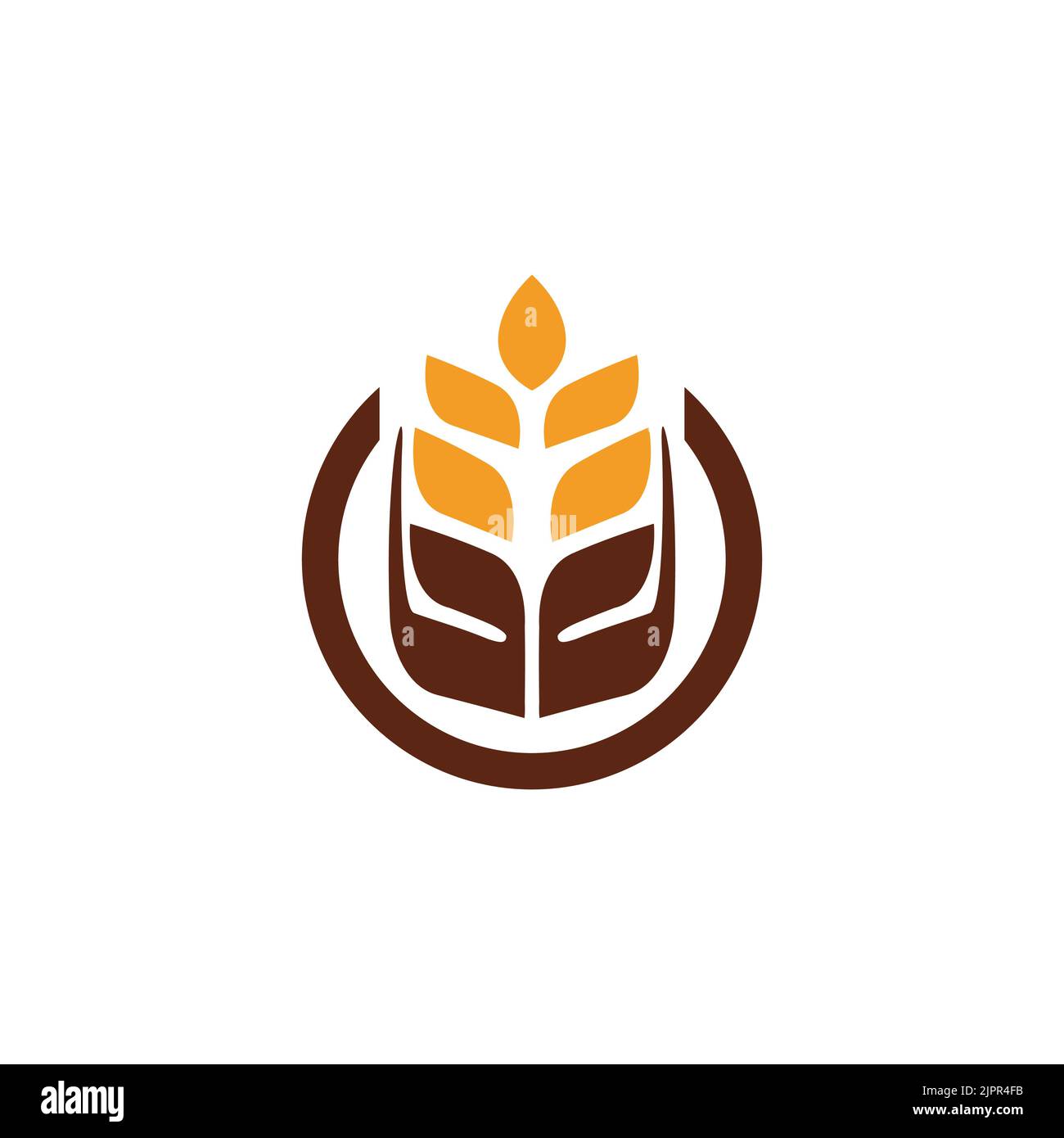 logo blé, symbole boulangerie, agriculture blé Illustration de Vecteur
