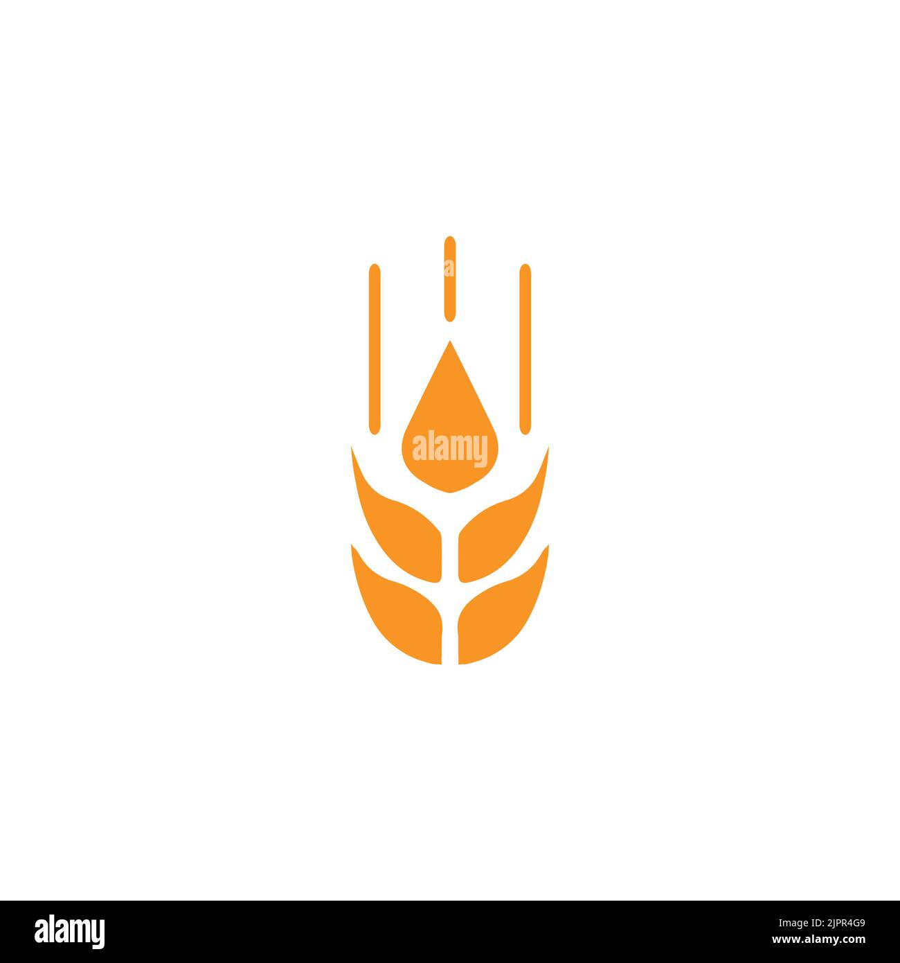logo blé, symbole boulangerie, agriculture blé Illustration de Vecteur