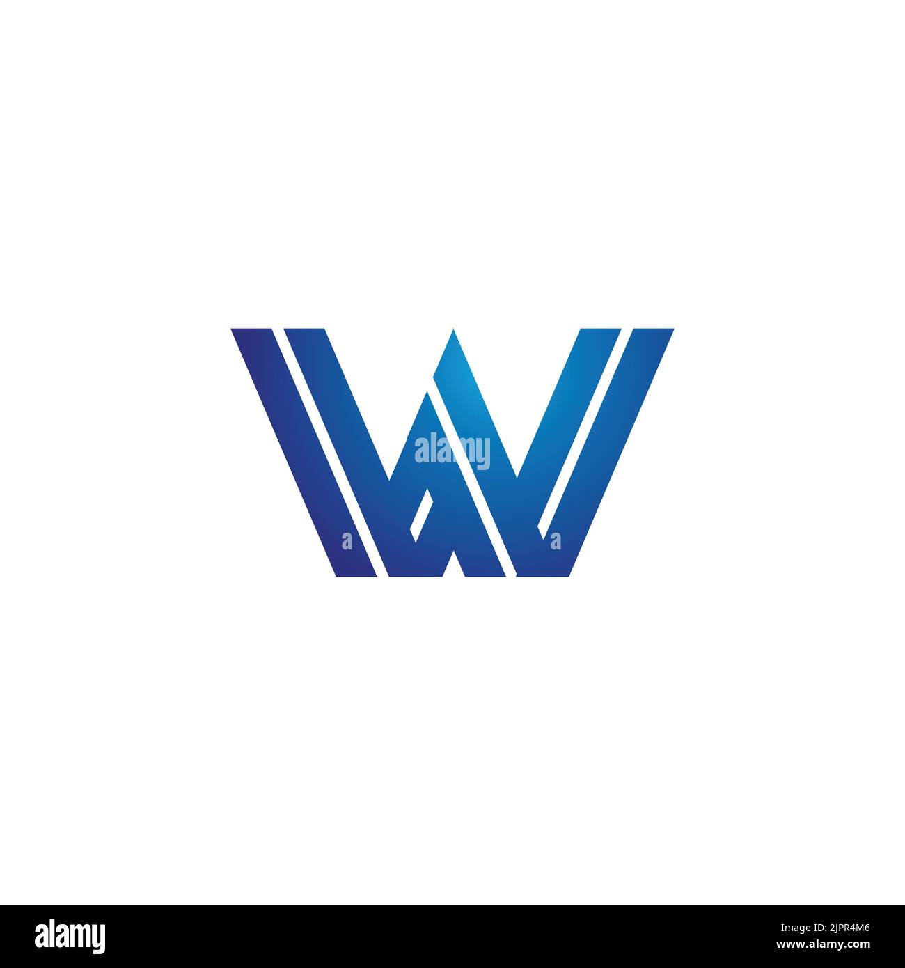 W logo immobilier, logo de la société Illustration de Vecteur