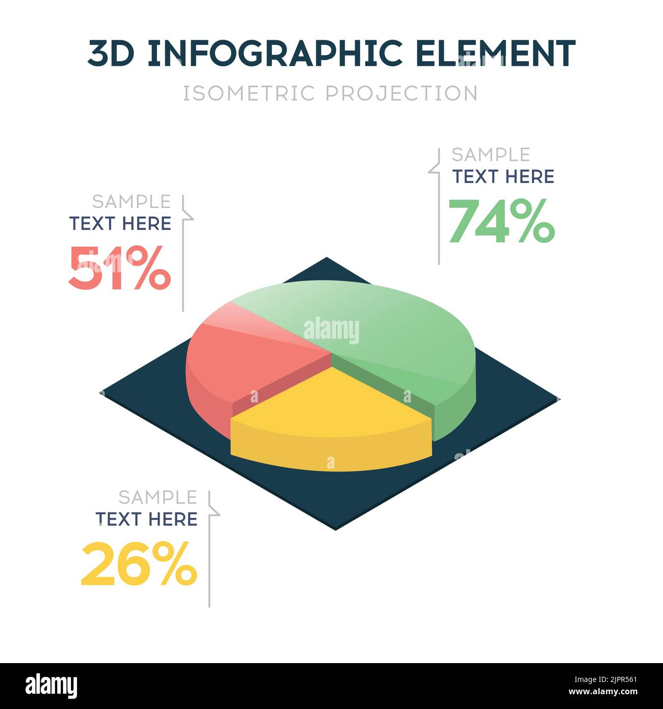 Graph diagram pie chart 3d Banque d'images vectorielles - Alamy