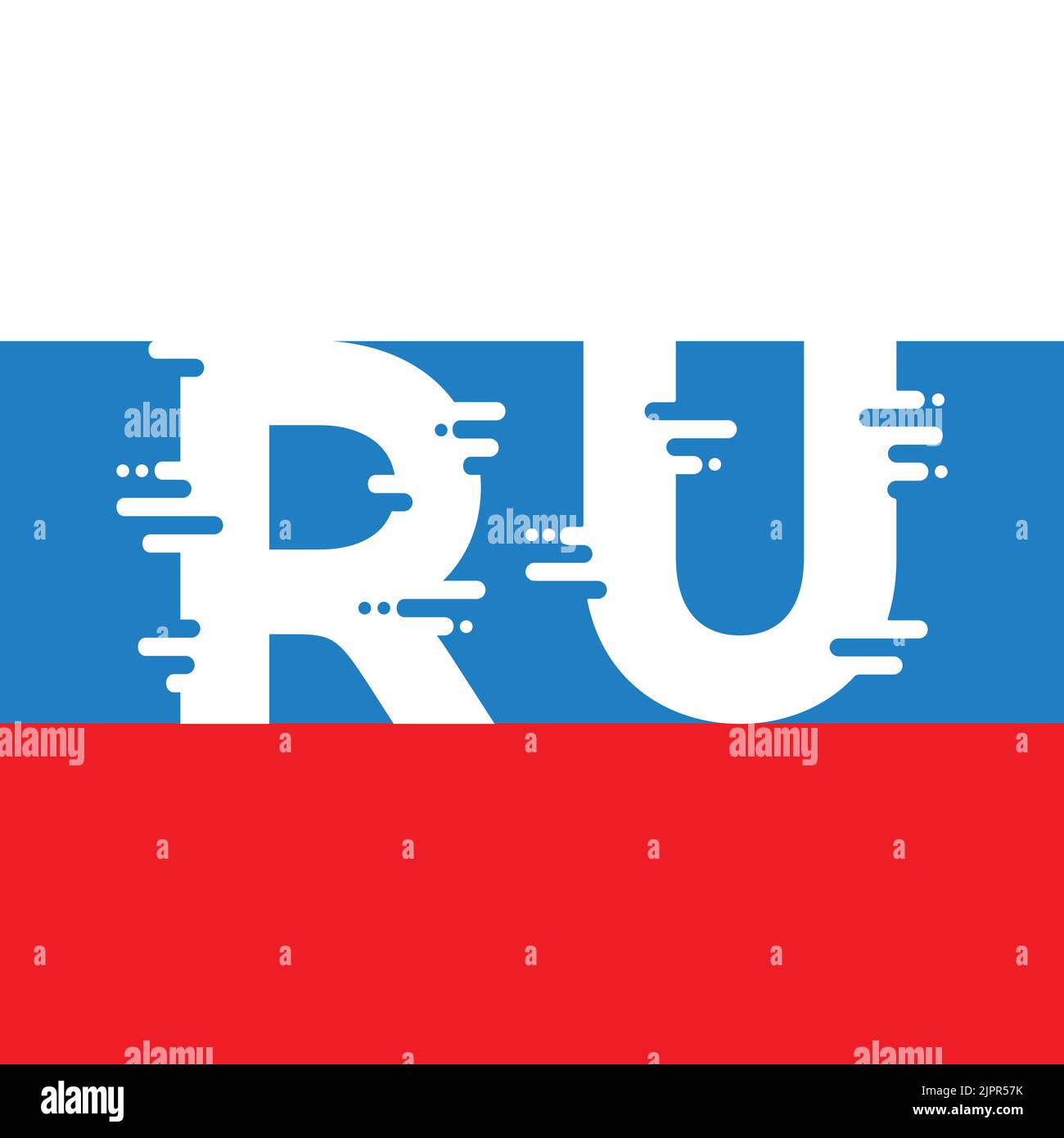 Icône Russie RU. Le symbole national de la Russie. Illustration vectorielle dans un style de conception à plat Illustration de Vecteur