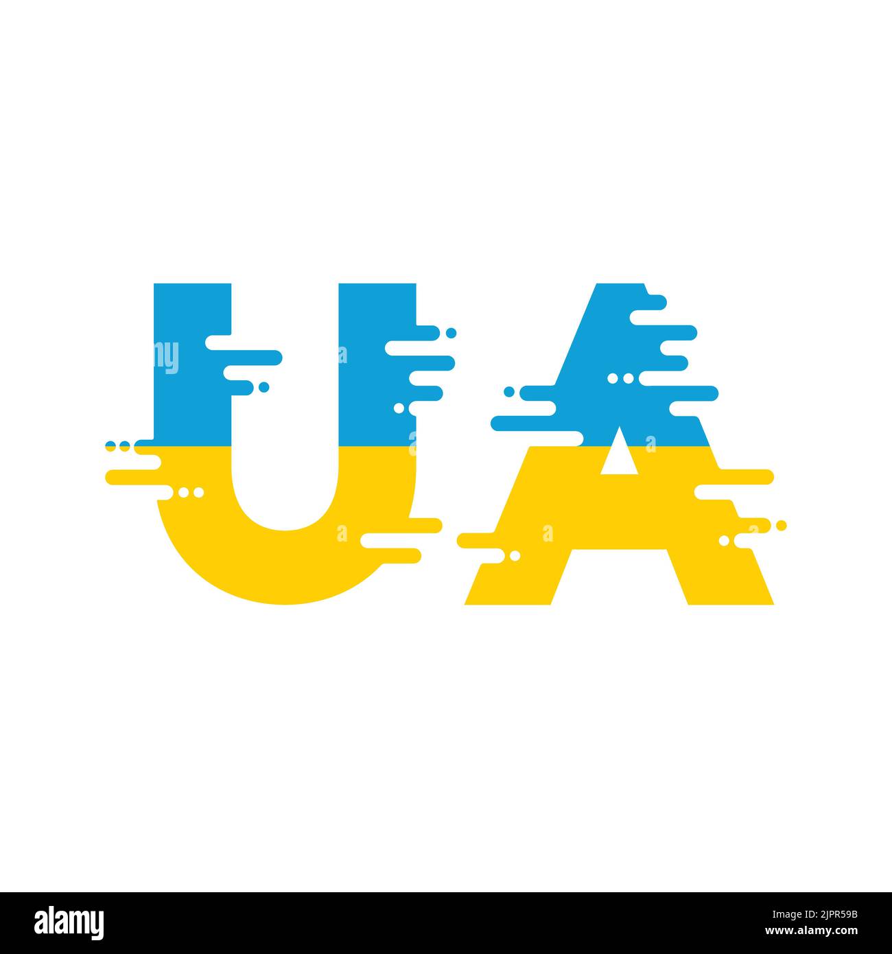 Icône représentant l'UA en Ukraine. Le symbole national de l'Ukraine. Illustration vectorielle de style conception plate sur fond blanc Illustration de Vecteur