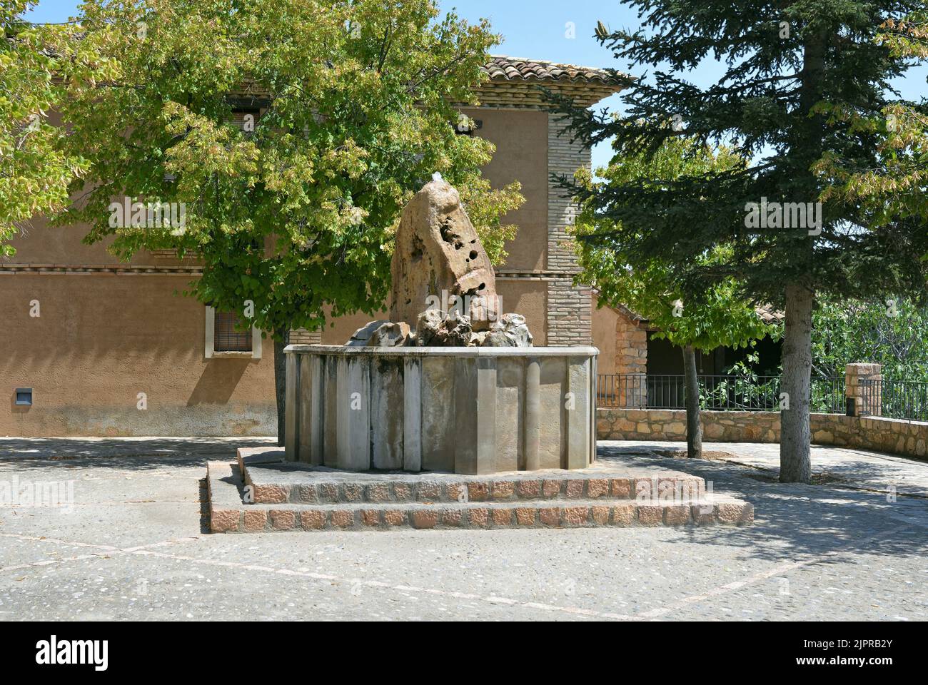 Milk Square à Alquézar situé dans la province de Huesca,Aragon,Espagne Banque D'Images