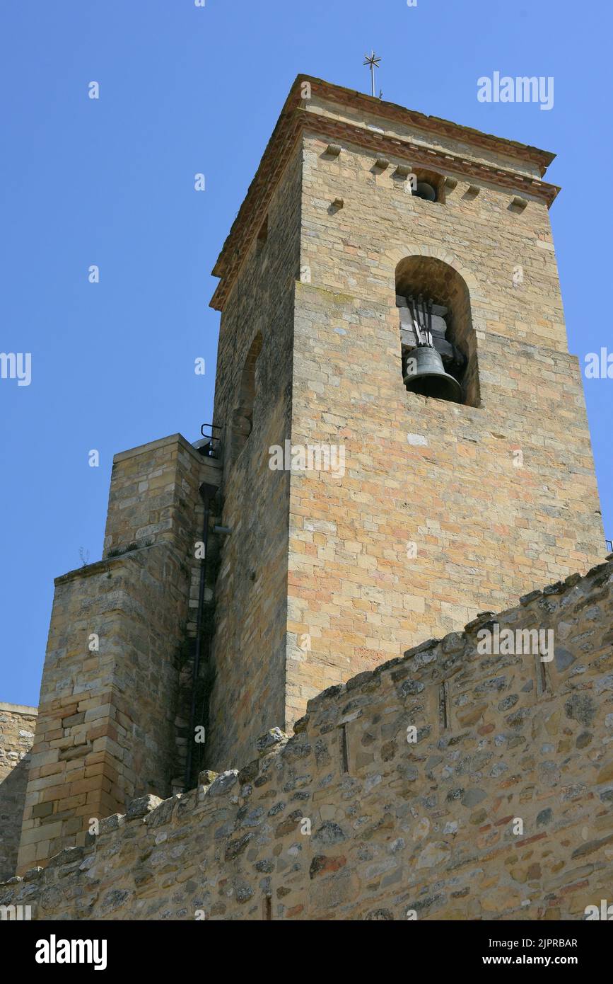 Château des comtes de Ribagorza à Benabarre situé dans la province de Huesca, Aragon, Espagne Banque D'Images