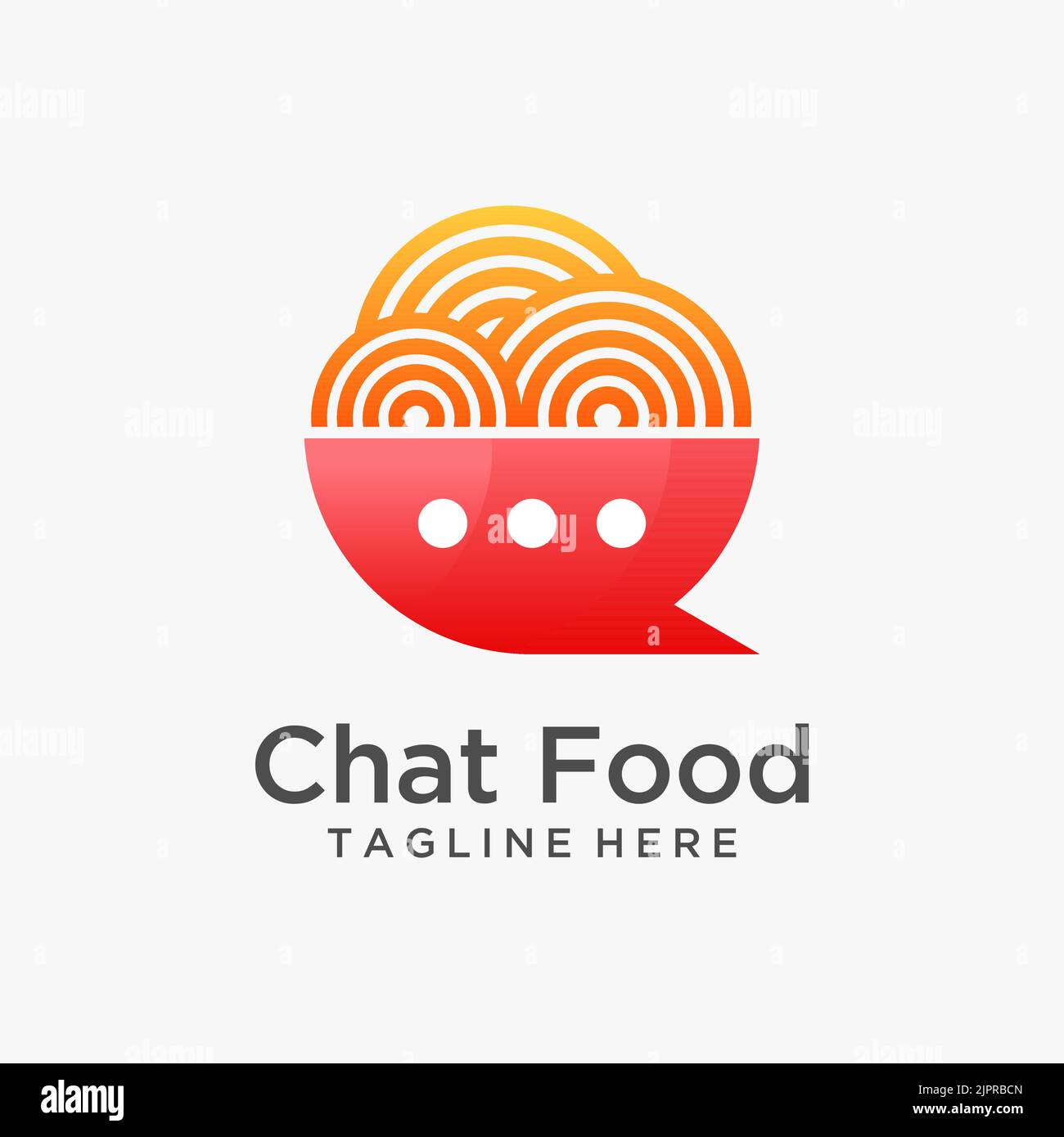 Logo chat food Illustration de Vecteur