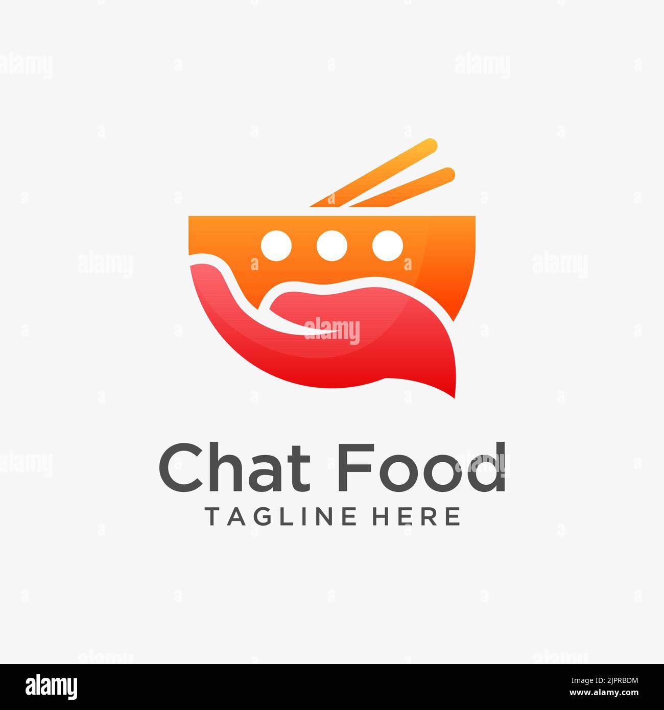 Logo chat food Illustration de Vecteur