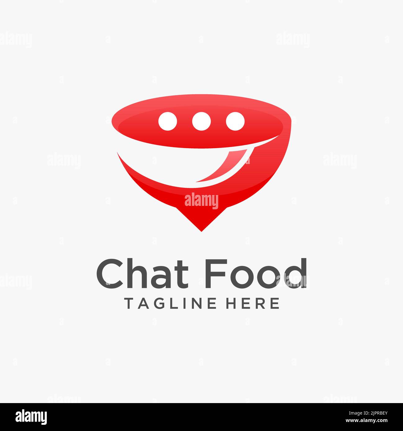 Logo chat food Illustration de Vecteur