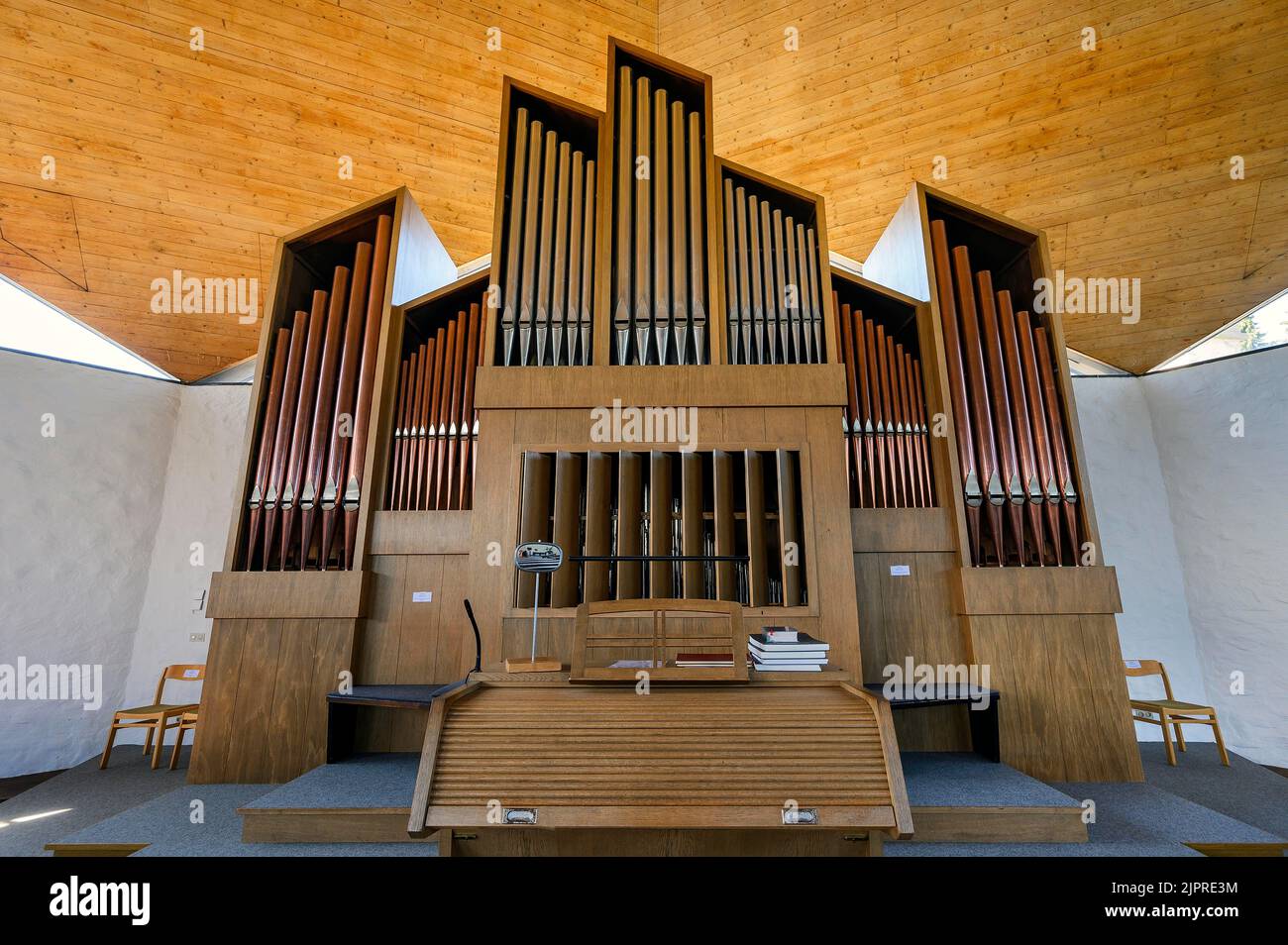 L'orgue, l'église Saint-Georges et Saint-Maurice à Seifriedsberg, Allgaeu, Bavière, Allemagne Banque D'Images
