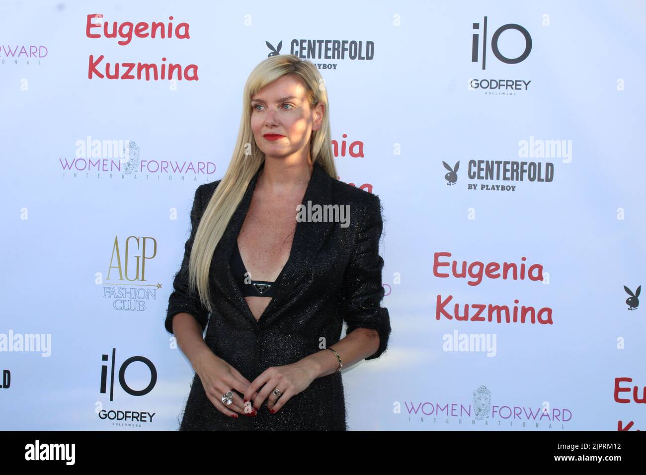 18 août 2022 - LOS ANGELES, CA : assiste aux arrivées de tapis rouge pour le lancement de l'Eugenia Kuzmina Playboy à l'hôtel Godfrey sur 18 août 2022 à Los Angeles, Californie. Photo: BSO photo/l'accès photo Banque D'Images
