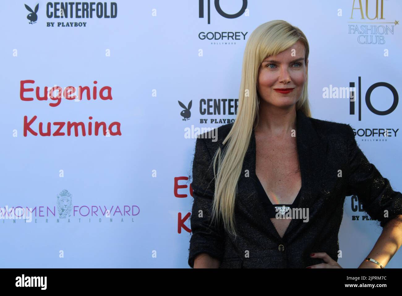 18 août 2022 - LOS ANGELES, CA : assiste aux arrivées de tapis rouge pour le lancement de l'Eugenia Kuzmina Playboy à l'hôtel Godfrey sur 18 août 2022 à Los Angeles, Californie. Photo: BSO photo/l'accès photo Banque D'Images