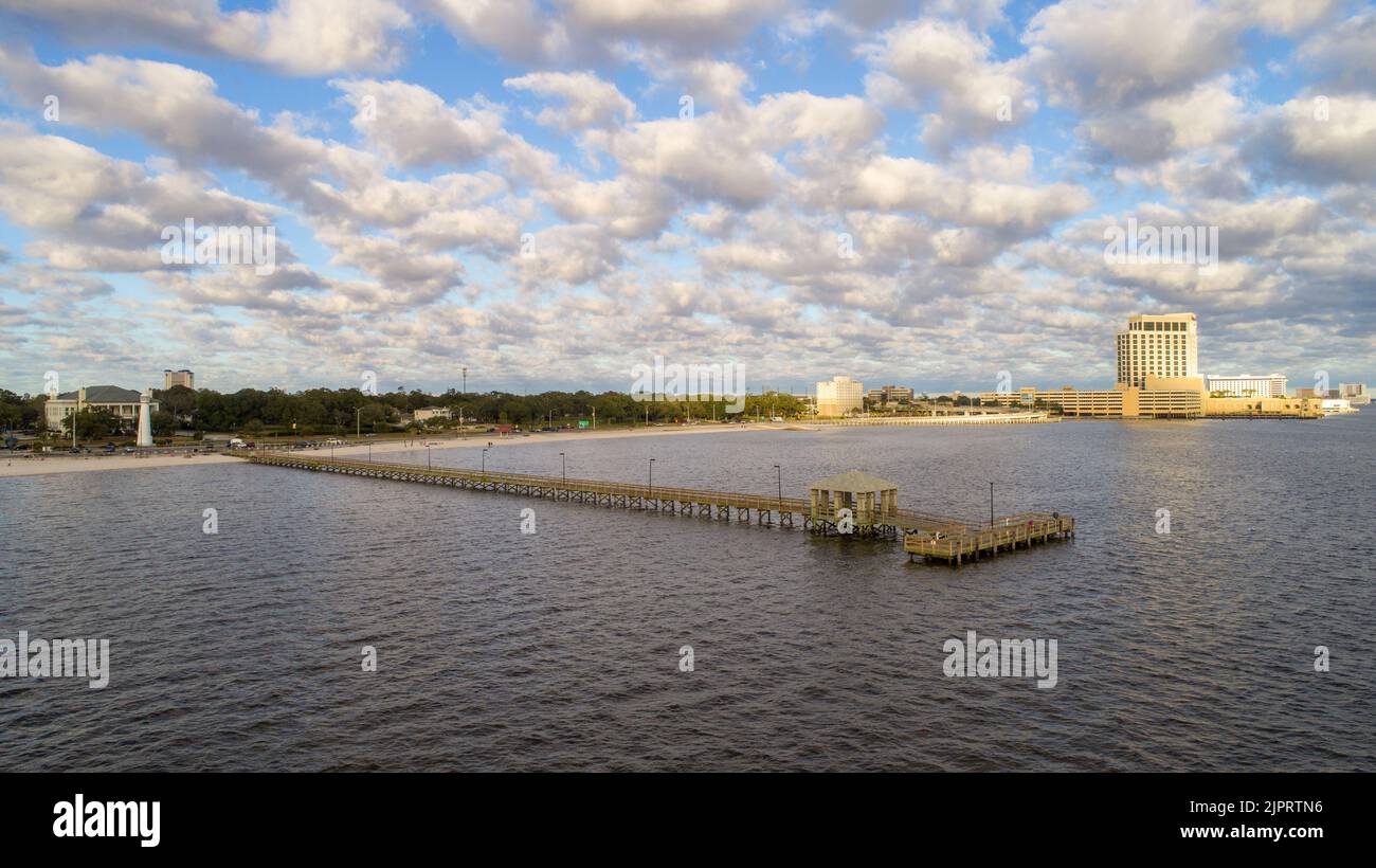 Le Biloxi, Mississippi Waterfront Banque D'Images