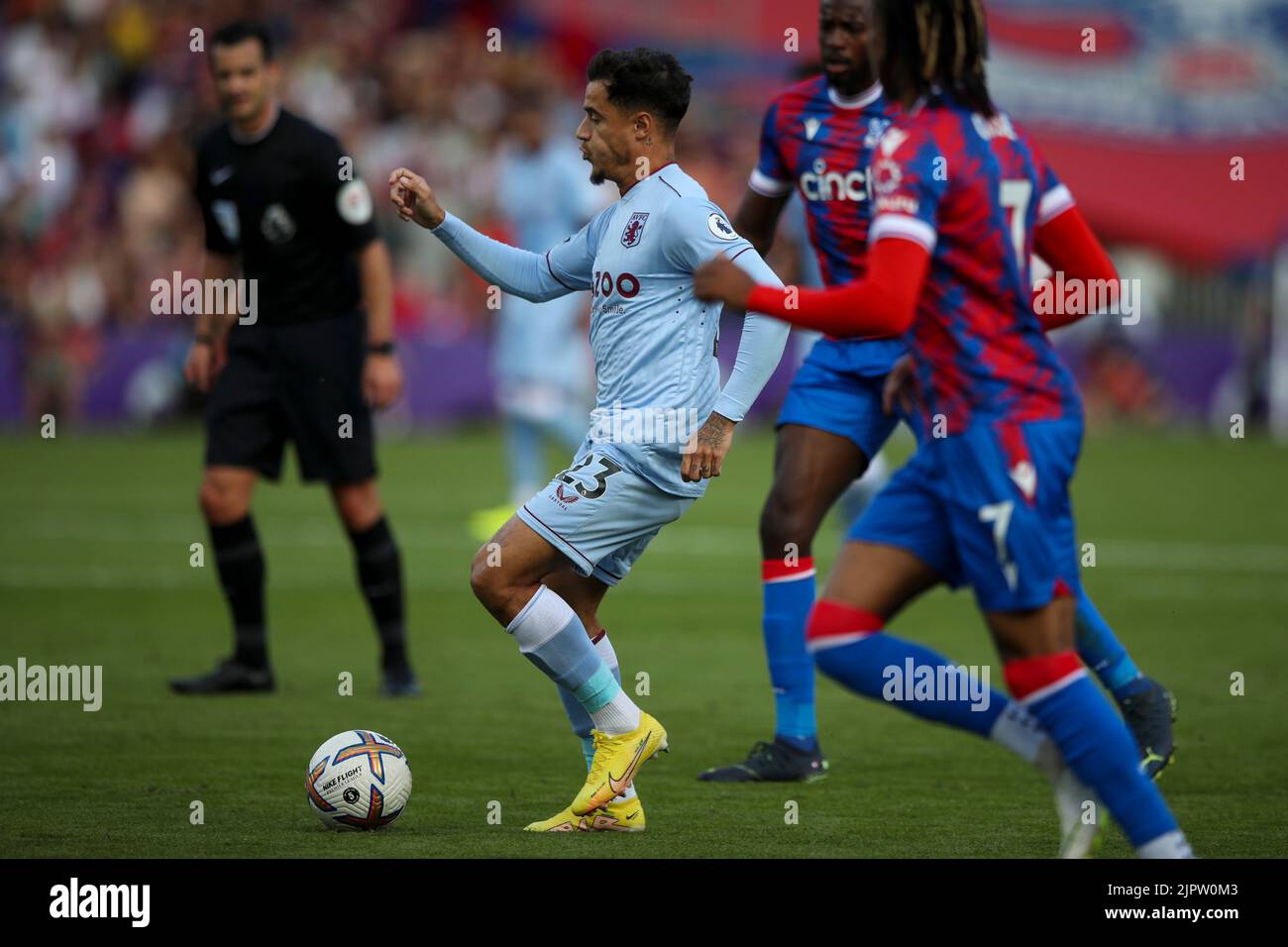 Londres, Royaume-Uni. 20th août 2022.Phillippe Coutinho d'Aston Villa sur le ballon lors du match de Premier League entre Crystal Palace et Aston Villa à Selhurst Park, Londres, le samedi 20th août 2022. (Credit: Tom West | MI News) Credit: MI News & Sport /Alay Live News Banque D'Images Londres, Royaume-Uni. 20th août 2022.Phillippe Coutinho d'Aston Villa sur le ballon lors du match de Premier League entre Crystal Palace et Aston Villa à Selhurst Park, Londres, le samedi 20th août 2022. (Credit: Tom West | MI News) Credit: MI News & Sport /Alay Live News Banque D'Images
