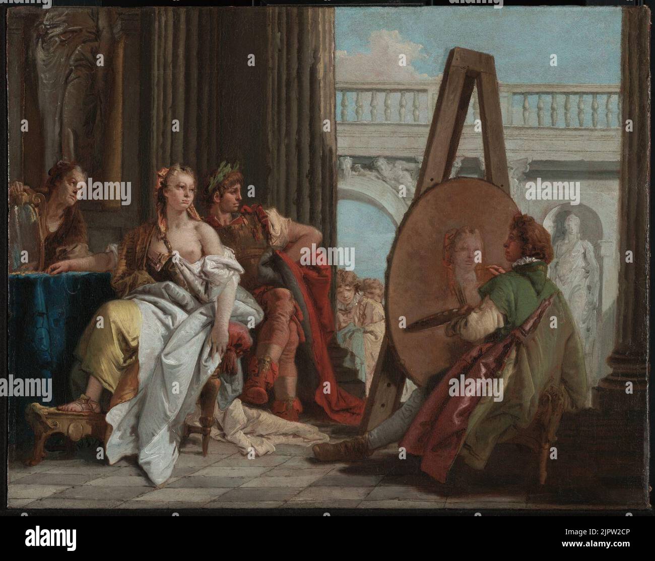 Giovanni Battista Tiepolo (Italien - Alexandre le Grand et Campaspe dans le Studio des Apelles Banque D'Images