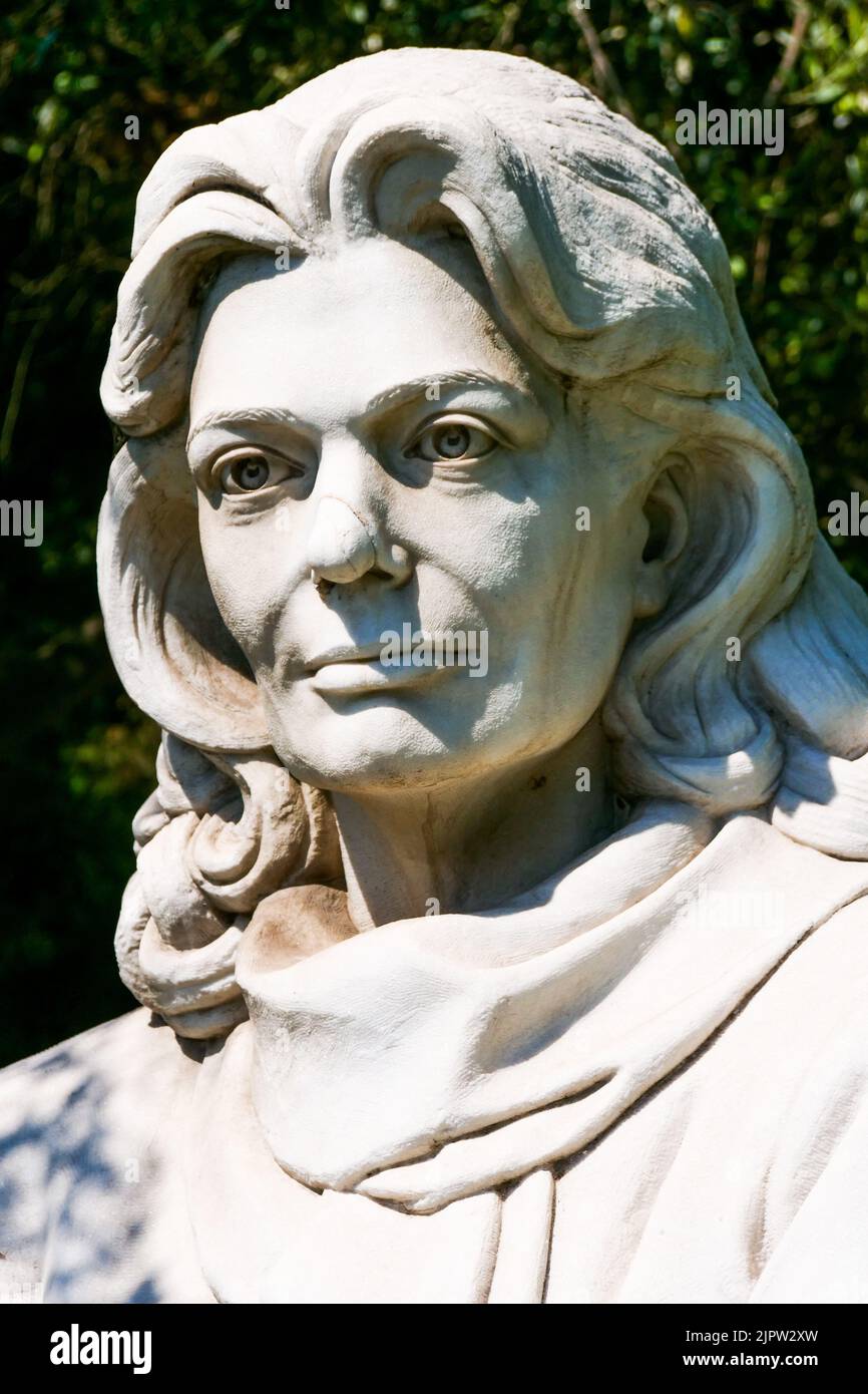 Melina Mercouri marbre fait buste, quartier de Plaka, Athènes, Attique, Grèce centrale Banque D'Images
