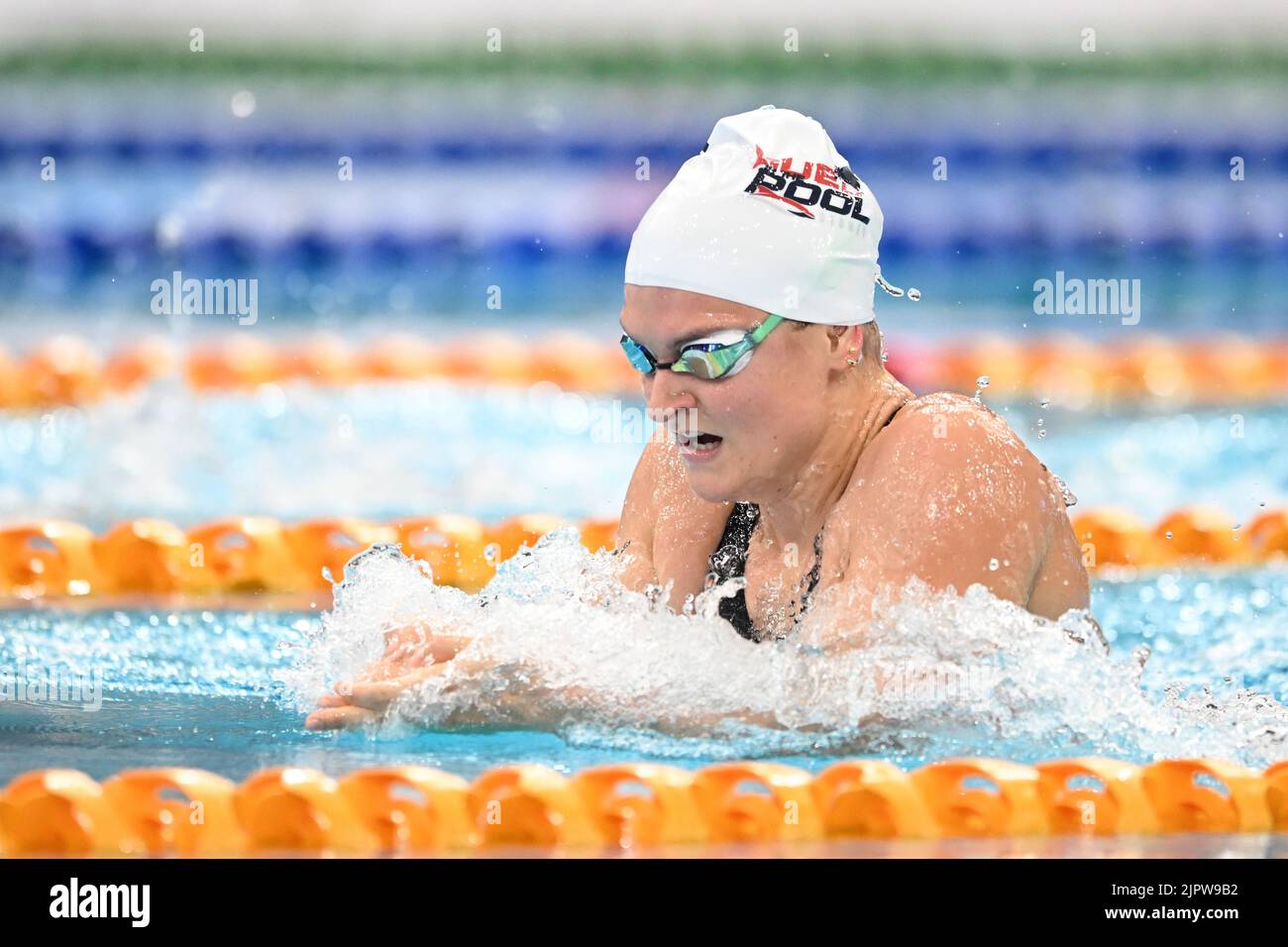 Sydney, Australie. 20th août 2022. Chelsea Hodges, de l'Australie l'équipe de natation se livre aux 3x50 LC Meter Breasttroke Skins pour femmes pendant le duel 2022 dans la piscine qui s'est tenue au centre aquatique du parc olympique de Sydney. Chelsea Hodges a gagné cet événement. (Photo par Luis Veniegra/SOPA Images/Sipa USA) crédit: SIPA USA/Alay Live News Banque D'Images