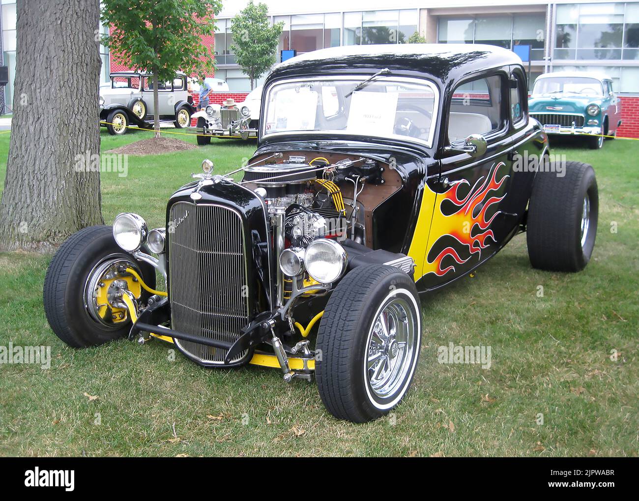 Un Ford modèle B lors de l'événement Retour à la voiture classique américaine de Bricks Banque D'Images