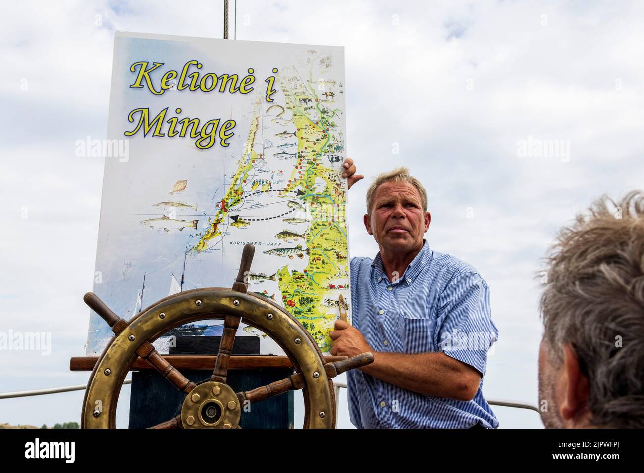 Guide touristique, Curonian Spit, Lituanie, les pays baltes, Europe Banque D'Images