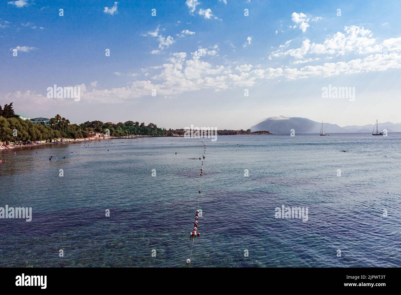 Datca, Mugla, Turquie - août 2022. Vue sur la ville de Datca. Heure d'été. Banque D'Images