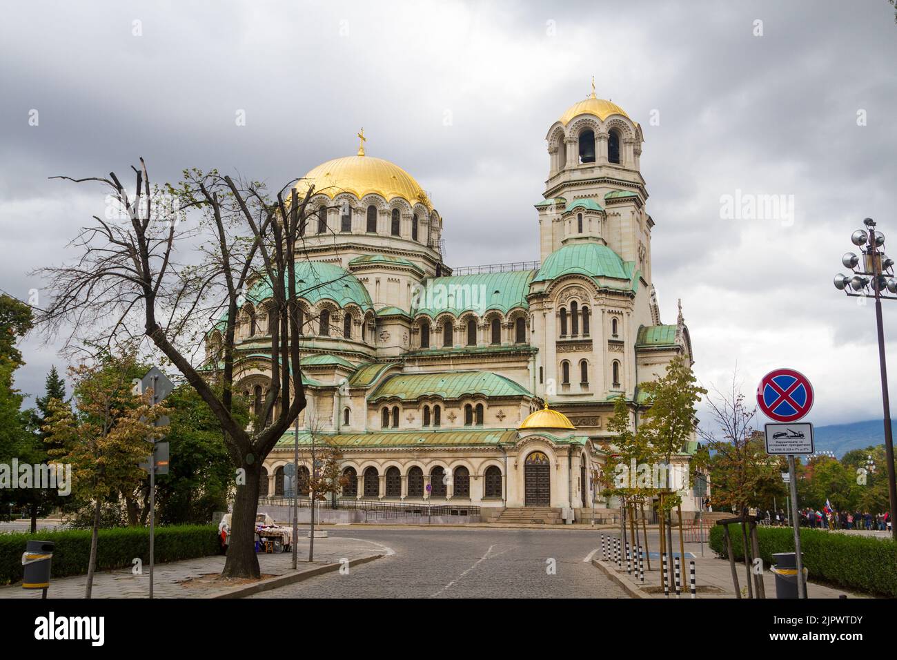 Le monument du Temple de Saint Alexandre Nevsky est la cathédrale patriarcale de l'église orthodoxe bulgare. Situé sur la place Alexandre Nevsky Banque D'Images