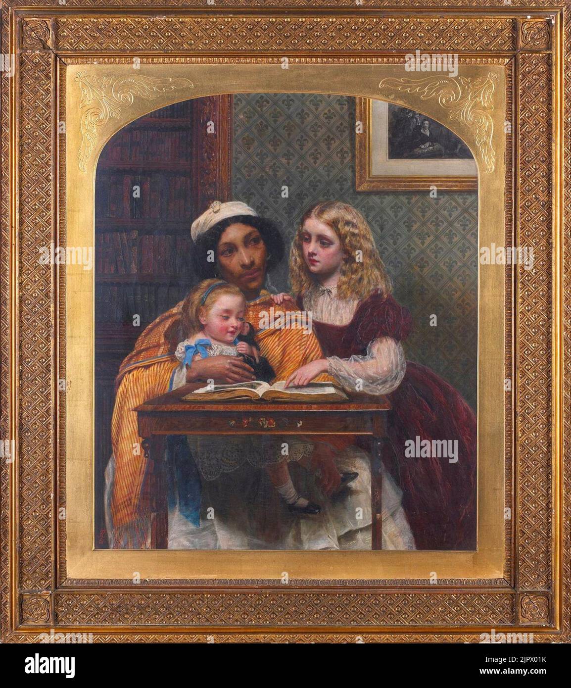 Le jeune enseignant par Rebecca Solomon (1861) Banque D'Images
